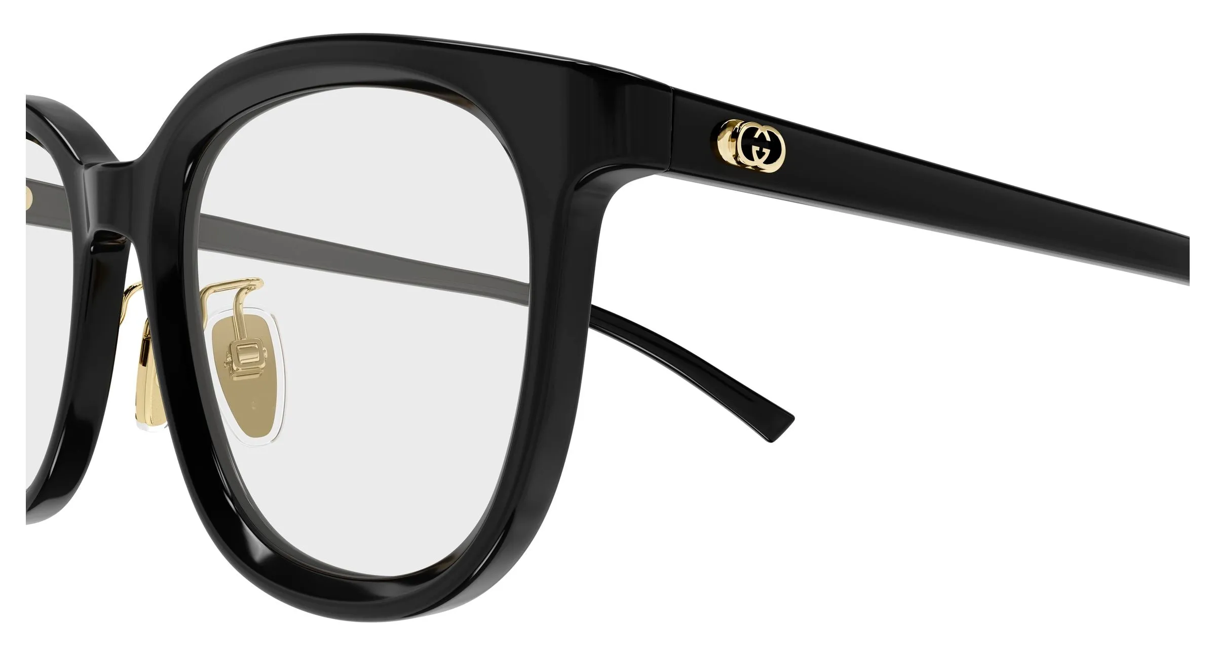 Gucci GG1949OK 001 Montature da vista Acetato Nero Trasparente Rotonda - immagine 3