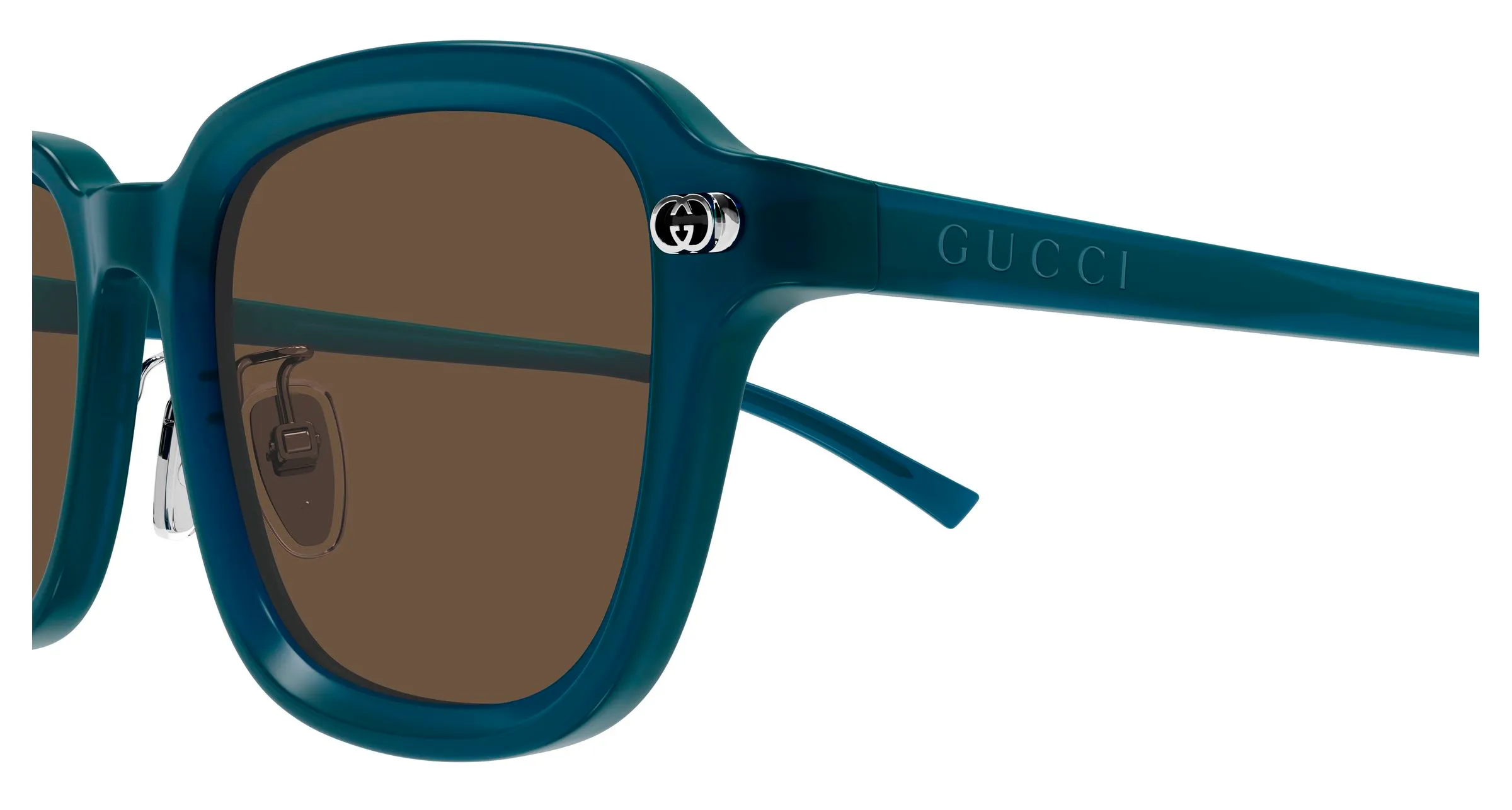 Gucci GG1948SK 003 Occhiali da sole Acetato Blu Marrone Squadrata - immagine 3