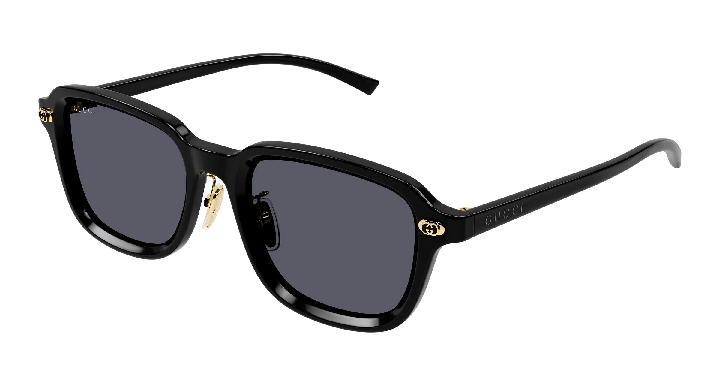 Gucci GG1948SK 001 Occhiali da sole Acetato Nero Grigio Squadrata - immagine 1