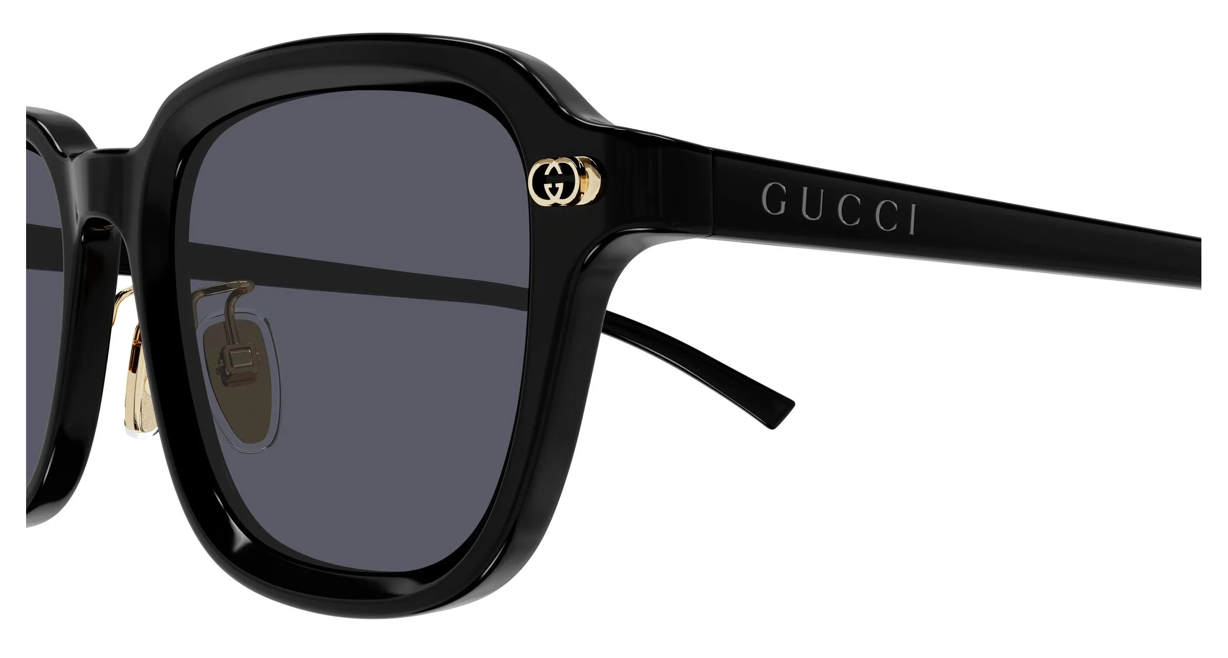 Gucci GG1948SK 001 Occhiali da sole Acetato Nero Grigio Squadrata - immagine 3