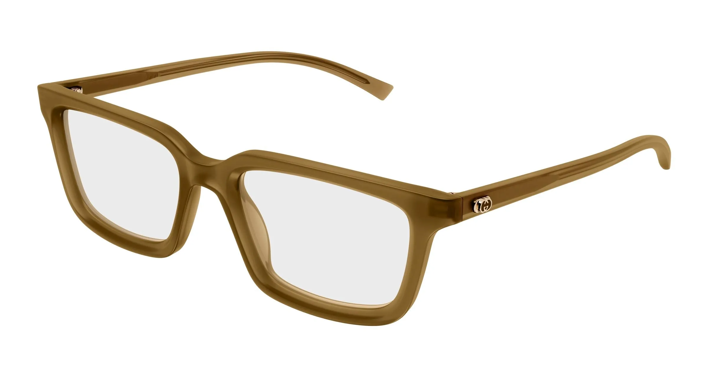 Gucci GG1947O 007 Montature da vista Acetato Marrone Trasparente Squadrata - immagine 1