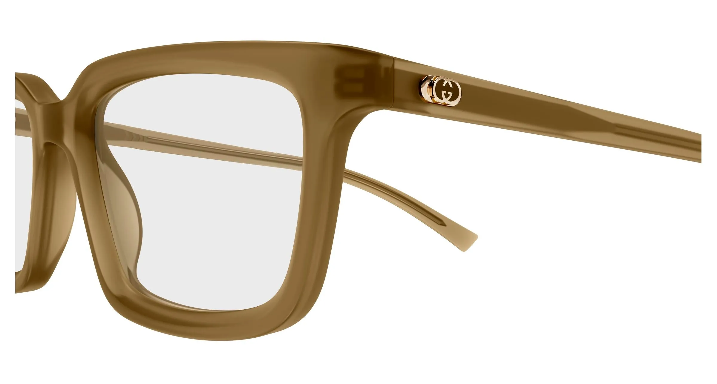 Gucci GG1947O 003 Montature da vista Acetato Marrone Trasparente Squadrata - immagine 3