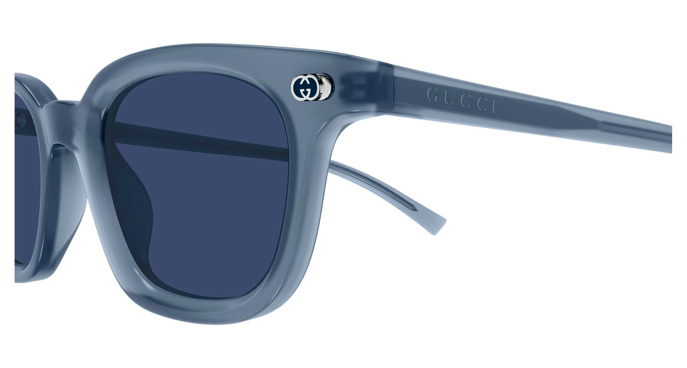 Gucci GG1946S 004 Occhiali da sole Acetato Blu Blu Rotonda - immagine 3