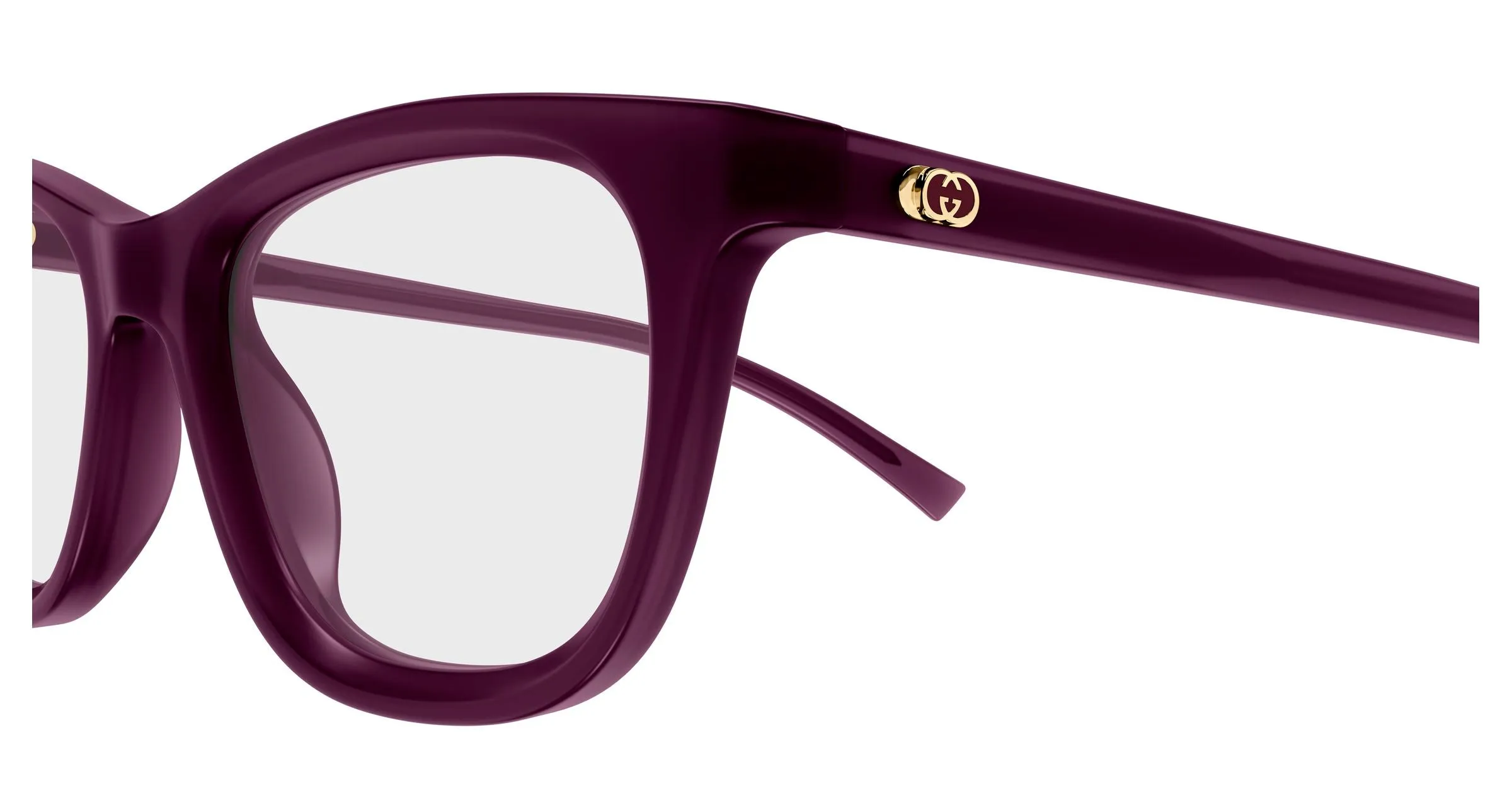 Gucci GG1945O 004 Montature da vista Acetato Viola Trasparente Cat Eye - immagine 3