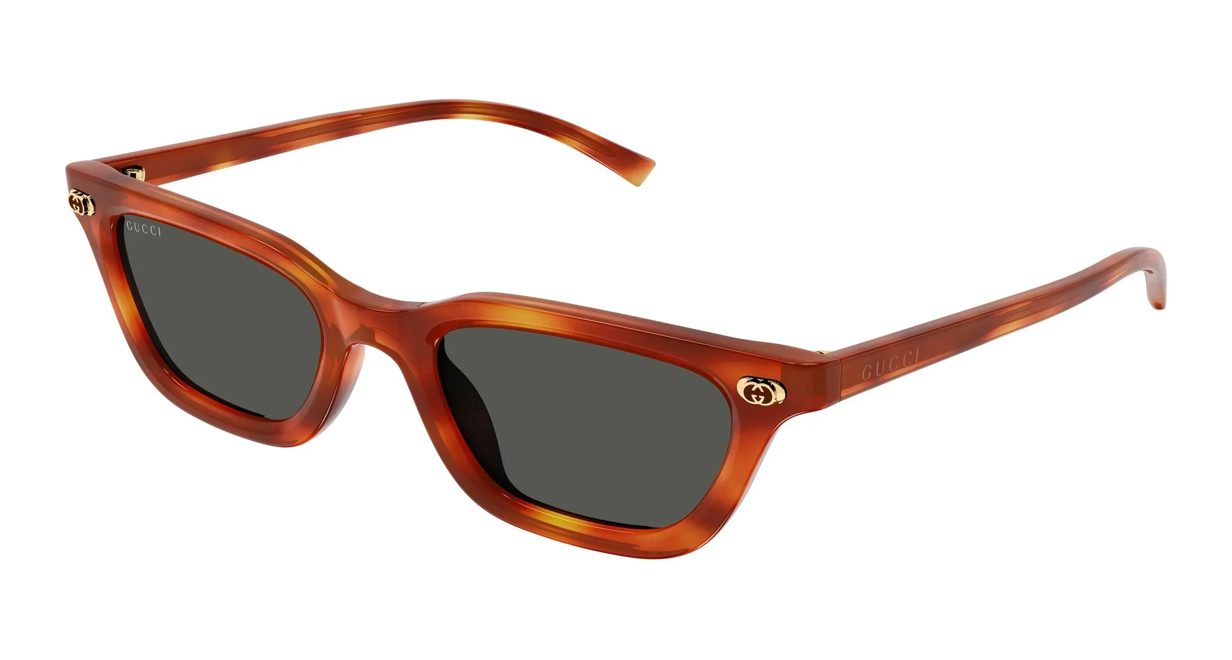 Gucci GG1944S 002 Occhiali da sole Acetato Havana Grigio Cat Eye - immagine 1