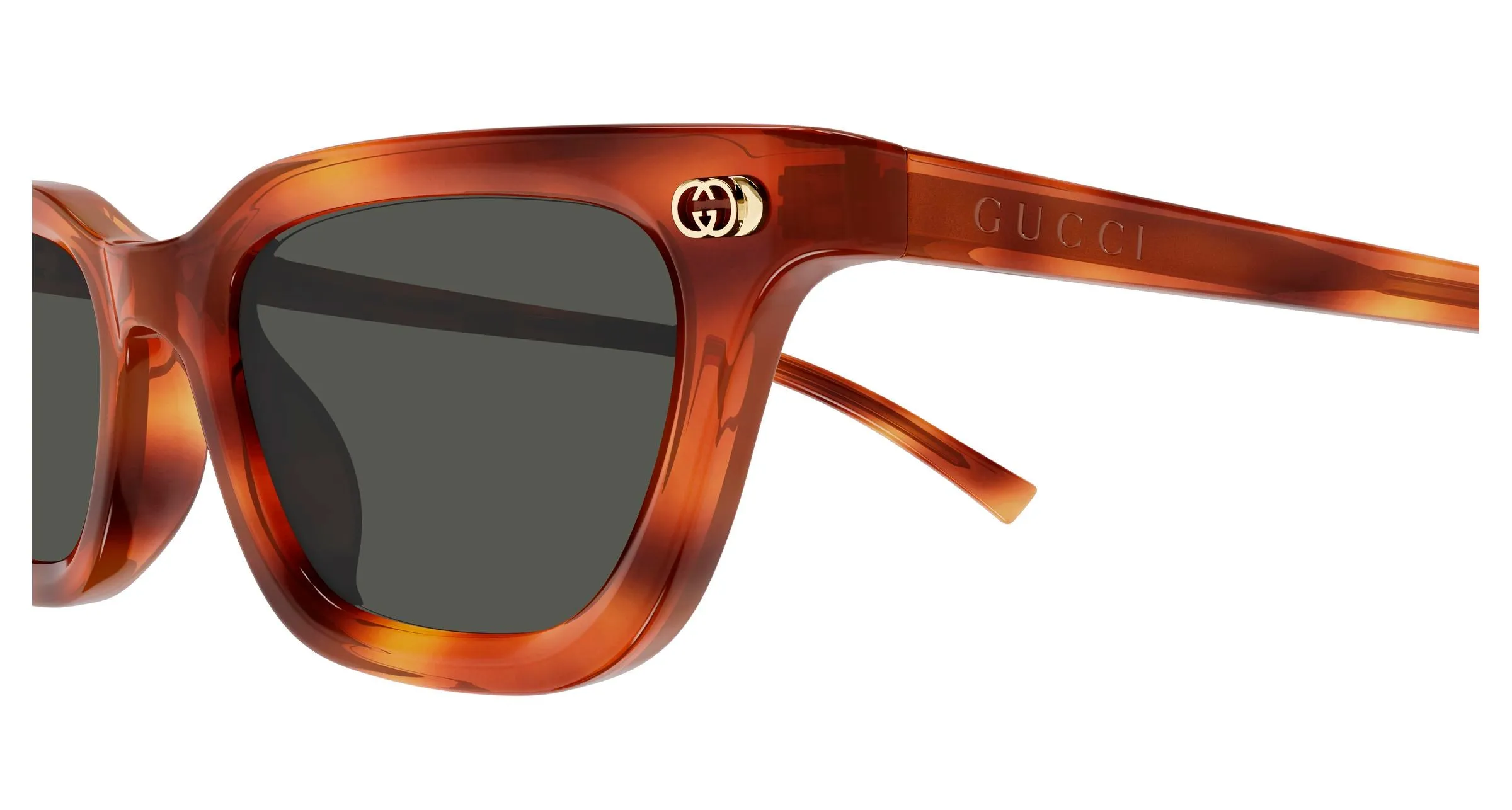Gucci GG1944S 002 Occhiali da sole Acetato Havana Grigio Cat Eye - immagine 3