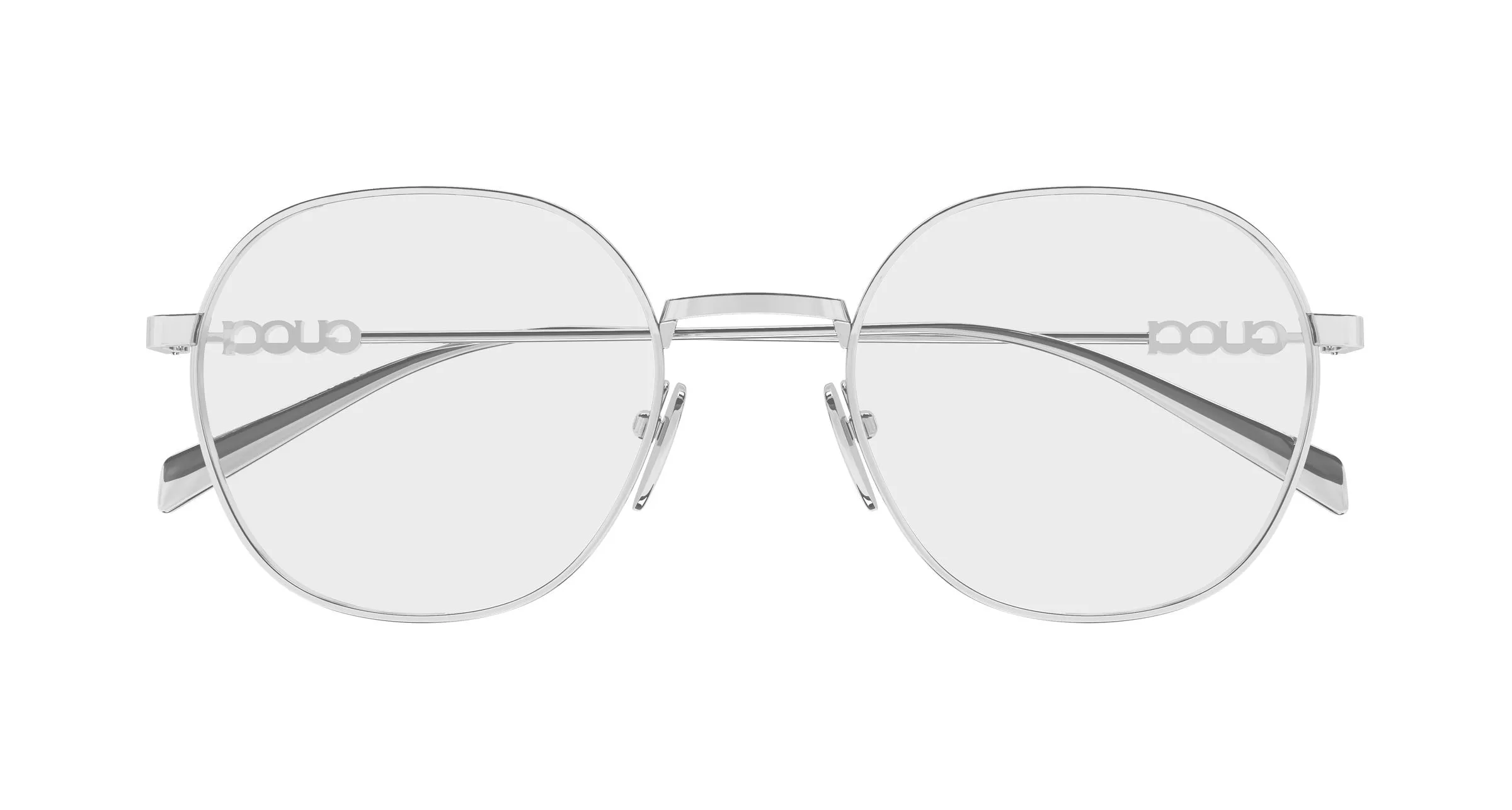 Gucci GG1939O 002 Montature da vista Metallo Argento Trasparente Rotonda - immagine 2