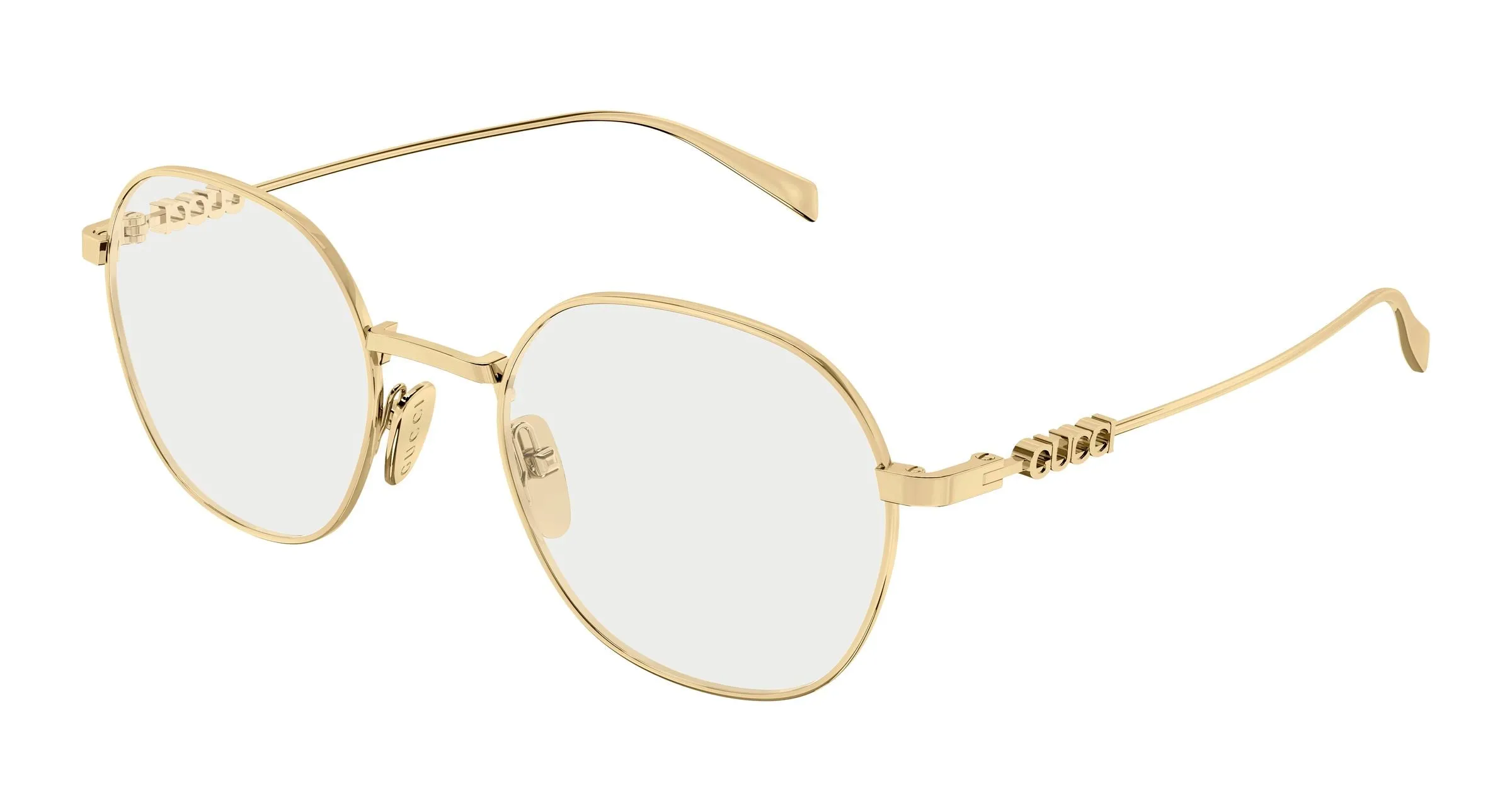 Gucci GG1939O 001 Montature da vista Metallo Oro Trasparente Rotonda - immagine 1
