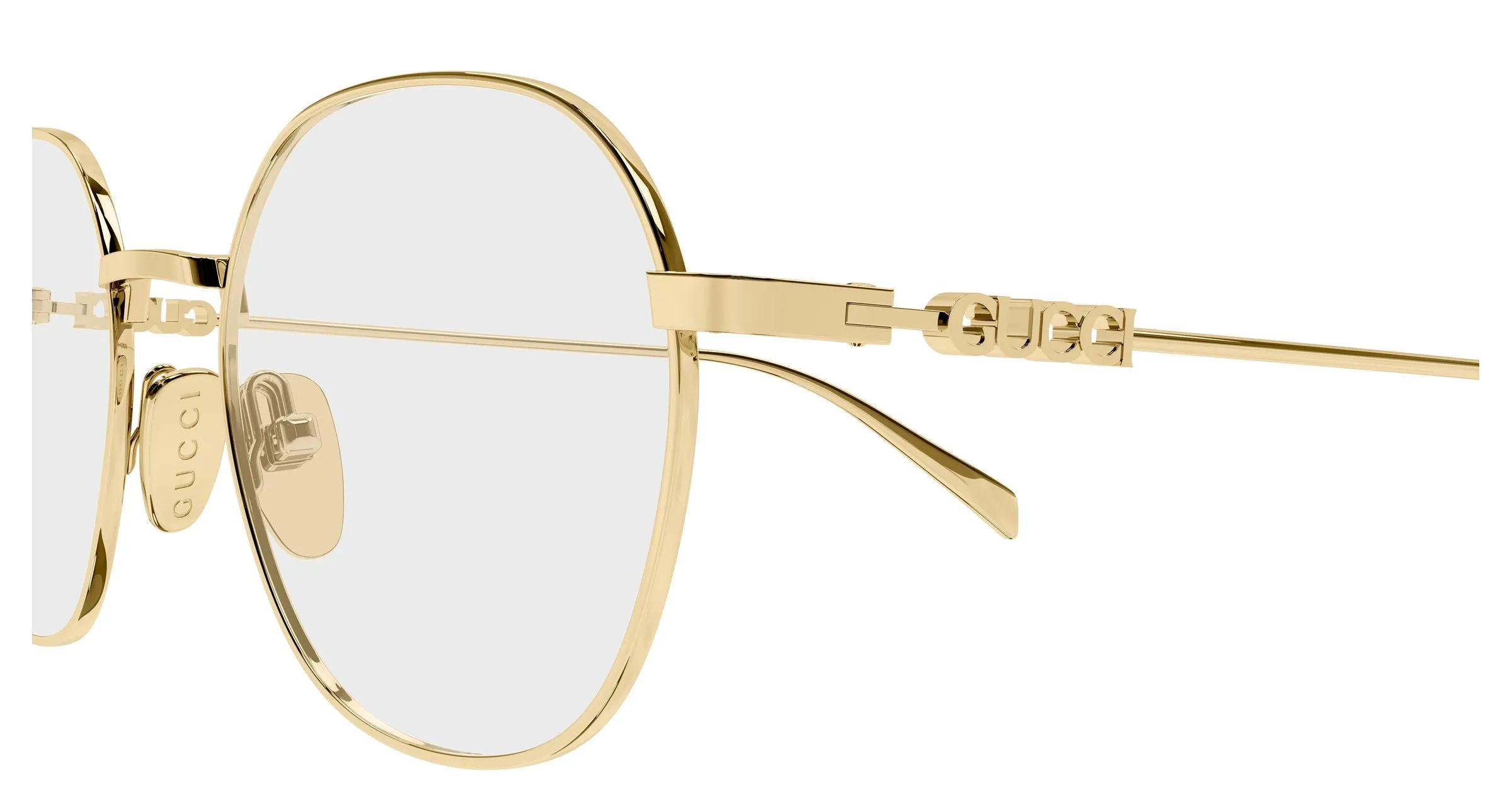 Gucci GG1939O 001 Montature da vista Metallo Oro Trasparente Rotonda - immagine 3