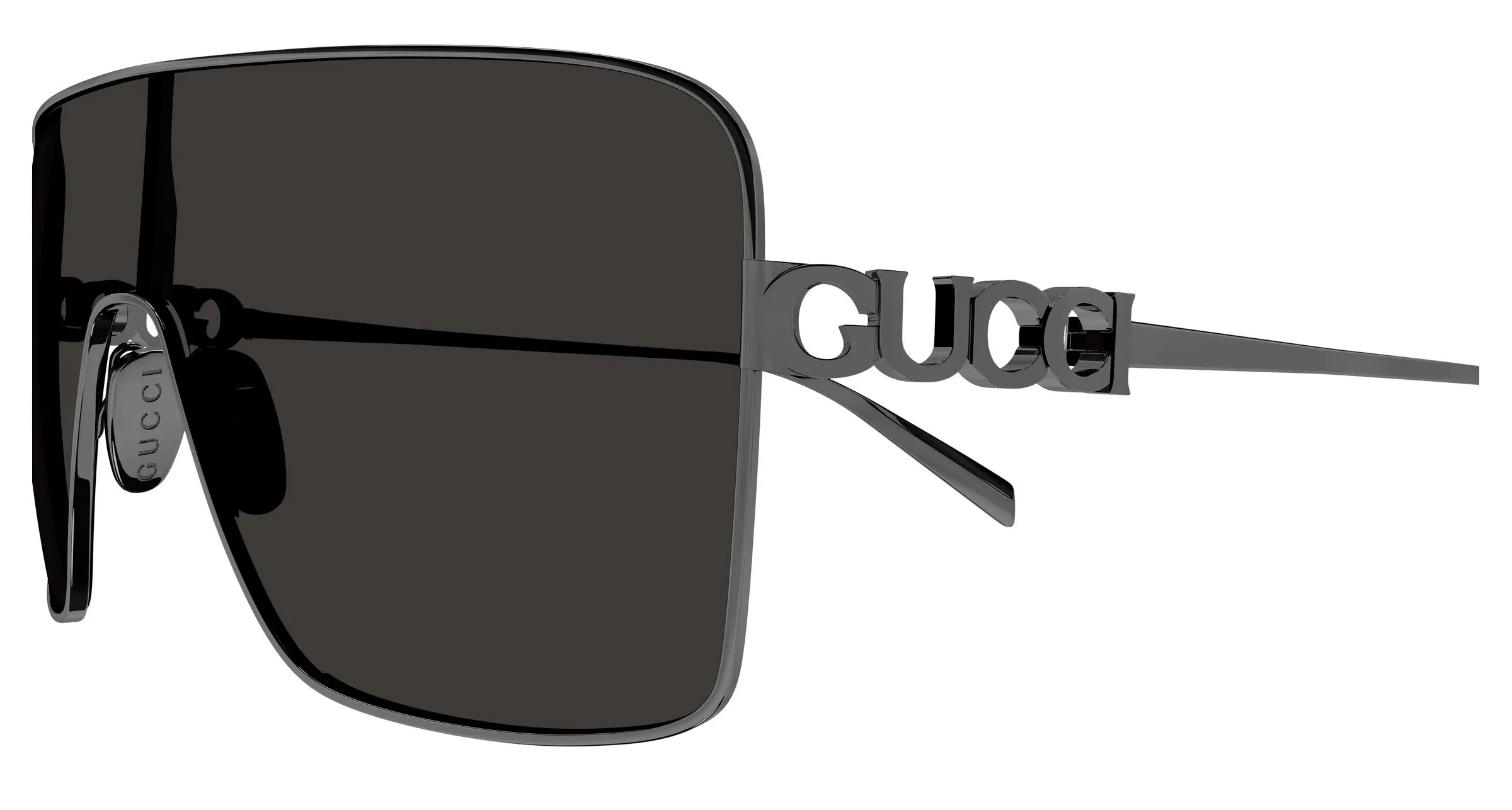 Gucci GG1936S 002 Occhiali da sole Metallo Rutenio Grigio Maschera - immagine 3