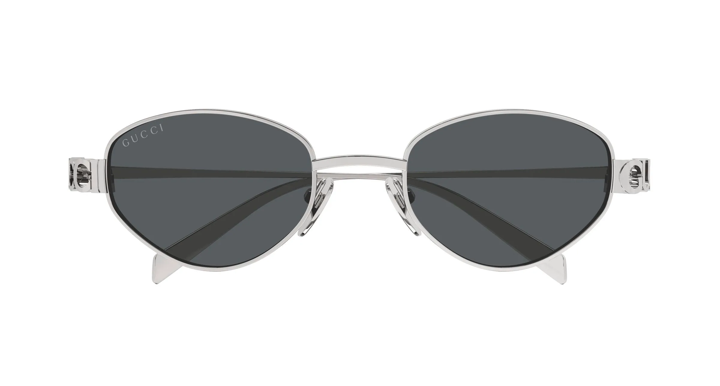 Gucci GG1935S 001 Occhiali da sole Metallo Rutenio Grigio Geometrica - immagine 2