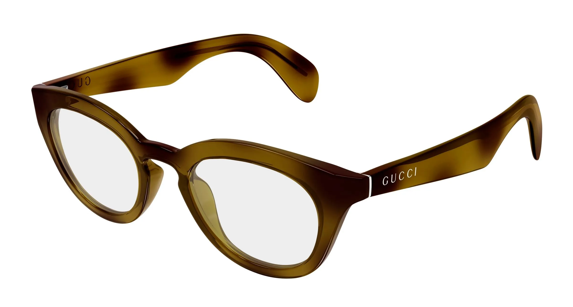 Gucci GG1934O 003 Montature da vista Iniettato Havana Trasparente Squadrata - immagine 1