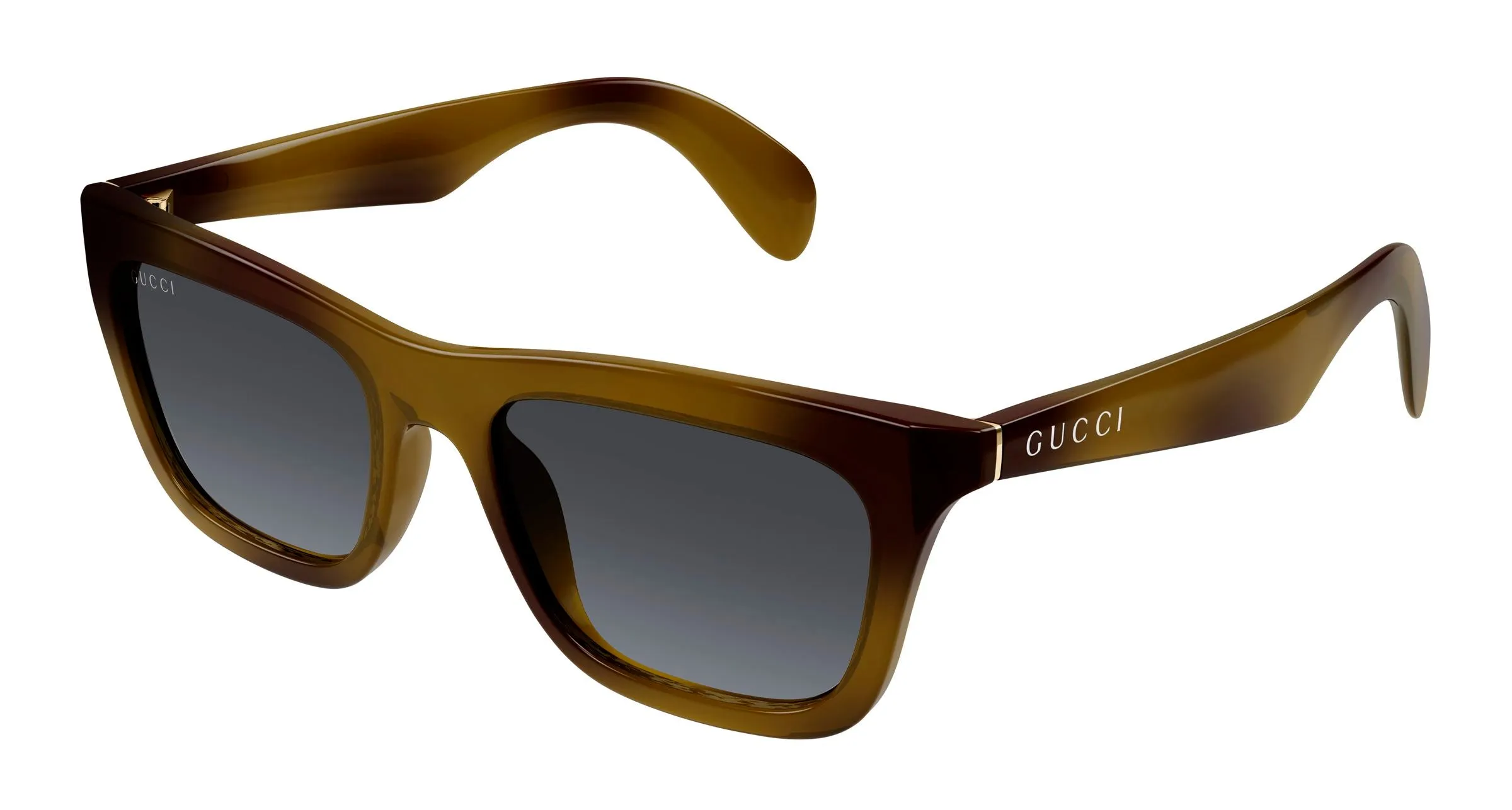 Gucci GG1933S 003 Occhiali da sole Iniettato Havana Grigio Squadrata - immagine 1