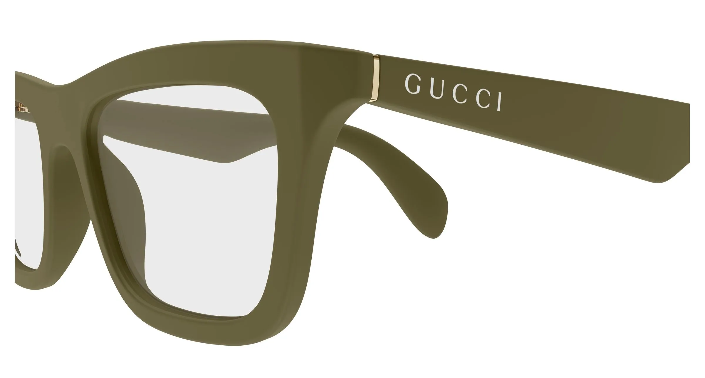 Gucci GG1933O 004 Montature da vista Iniettato Verde Trasparente Squadrata - immagine 3