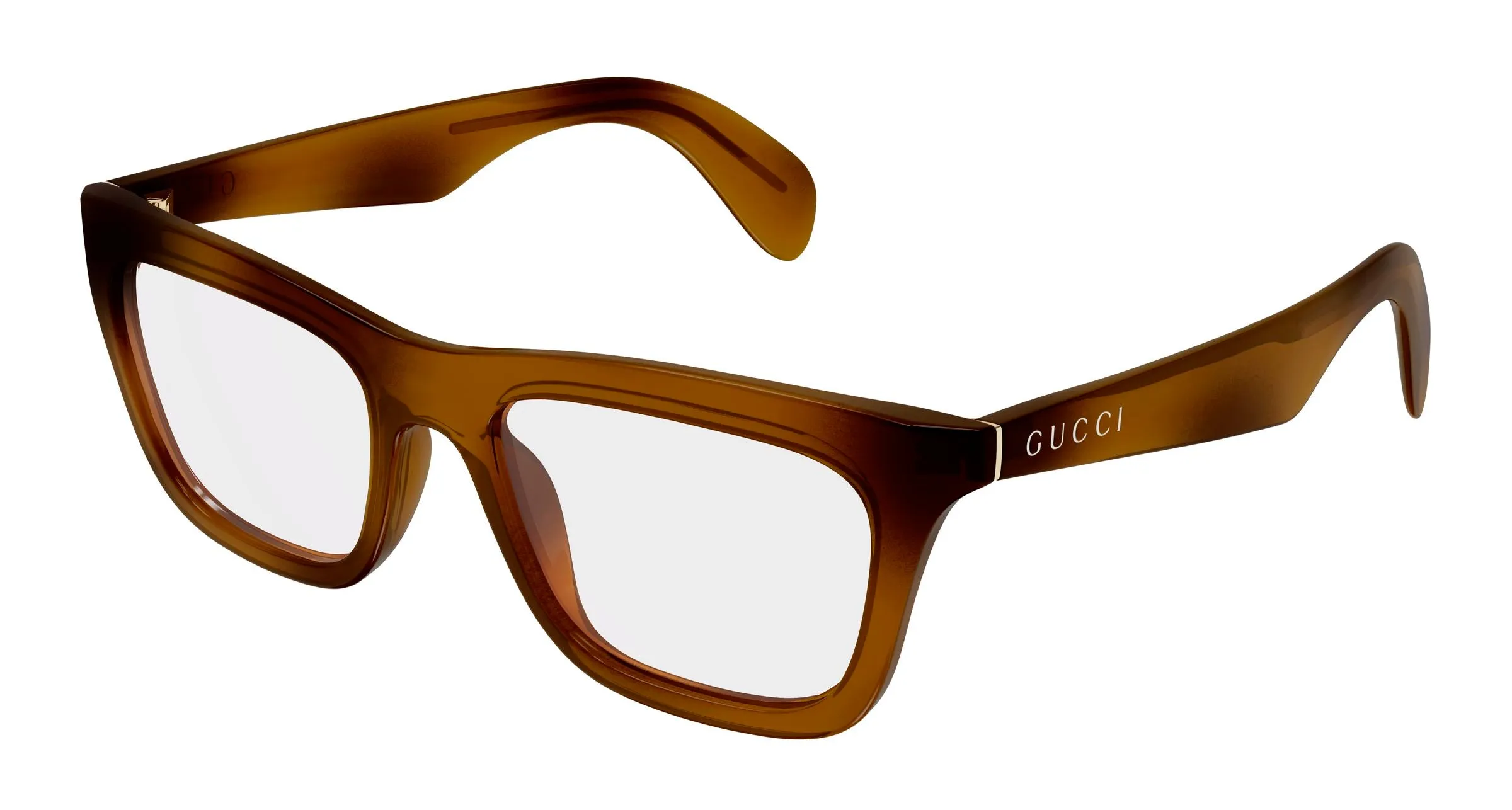 Gucci GG1933O 002 Montature da vista Iniettato Havana Trasparente Squadrata - immagine 1