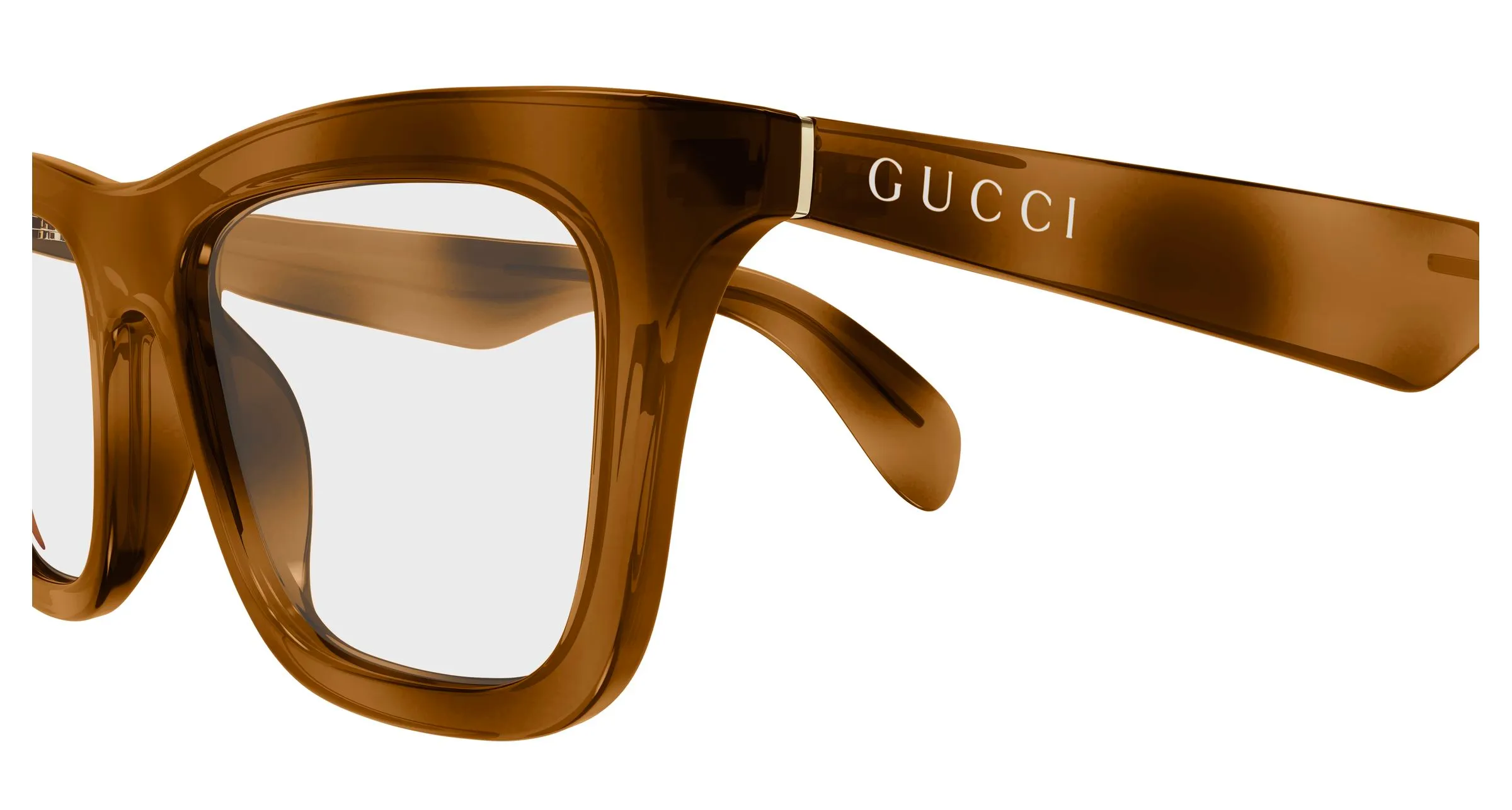 Gucci GG1933O 002 Montature da vista Iniettato Havana Trasparente Squadrata - immagine 3