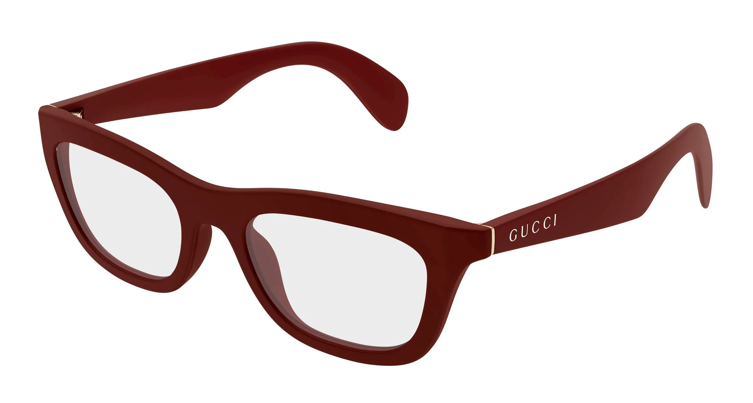 Gucci GG1932O 004 Montature da vista Iniettato Bordeaux Trasparente Cat Eye - immagine 1