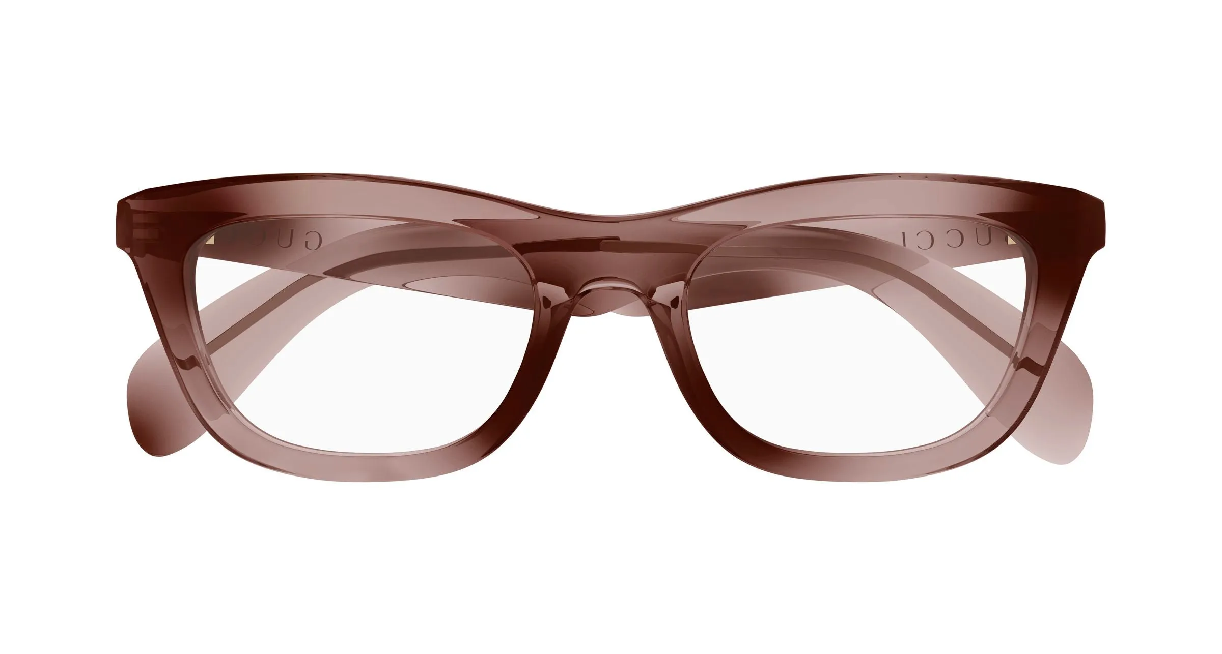 Gucci GG1932O 002 Montature da vista Iniettato Havana Trasparente Cat Eye - immagine 2
