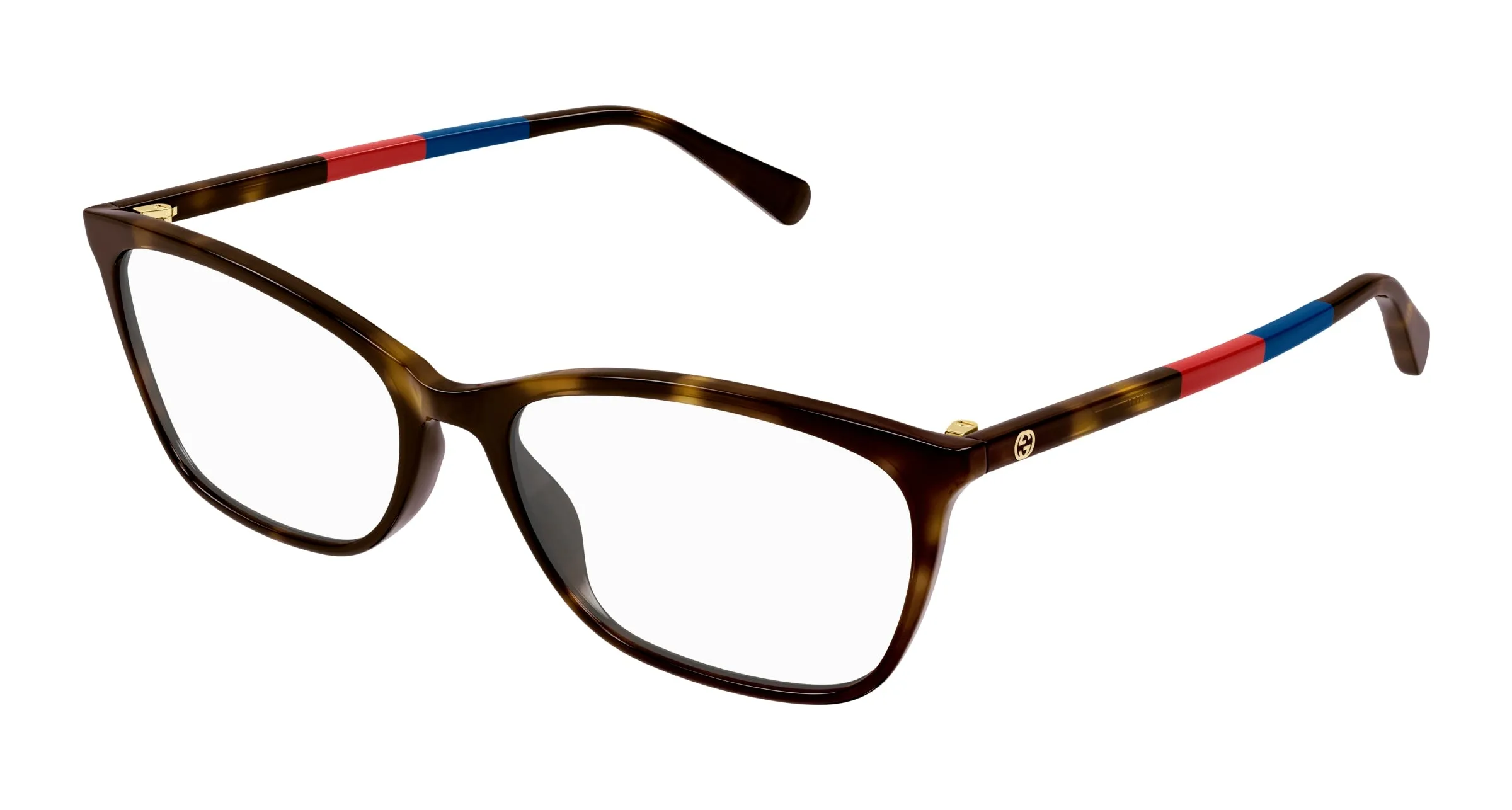 Gucci GG1930O 004 Montature da vista Acetato Havana Trasparente Squadrata - immagine 1