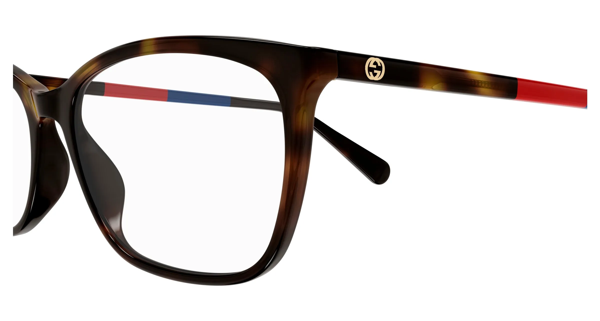 Gucci GG1930O 004 Montature da vista Acetato Havana Trasparente Squadrata - immagine 3