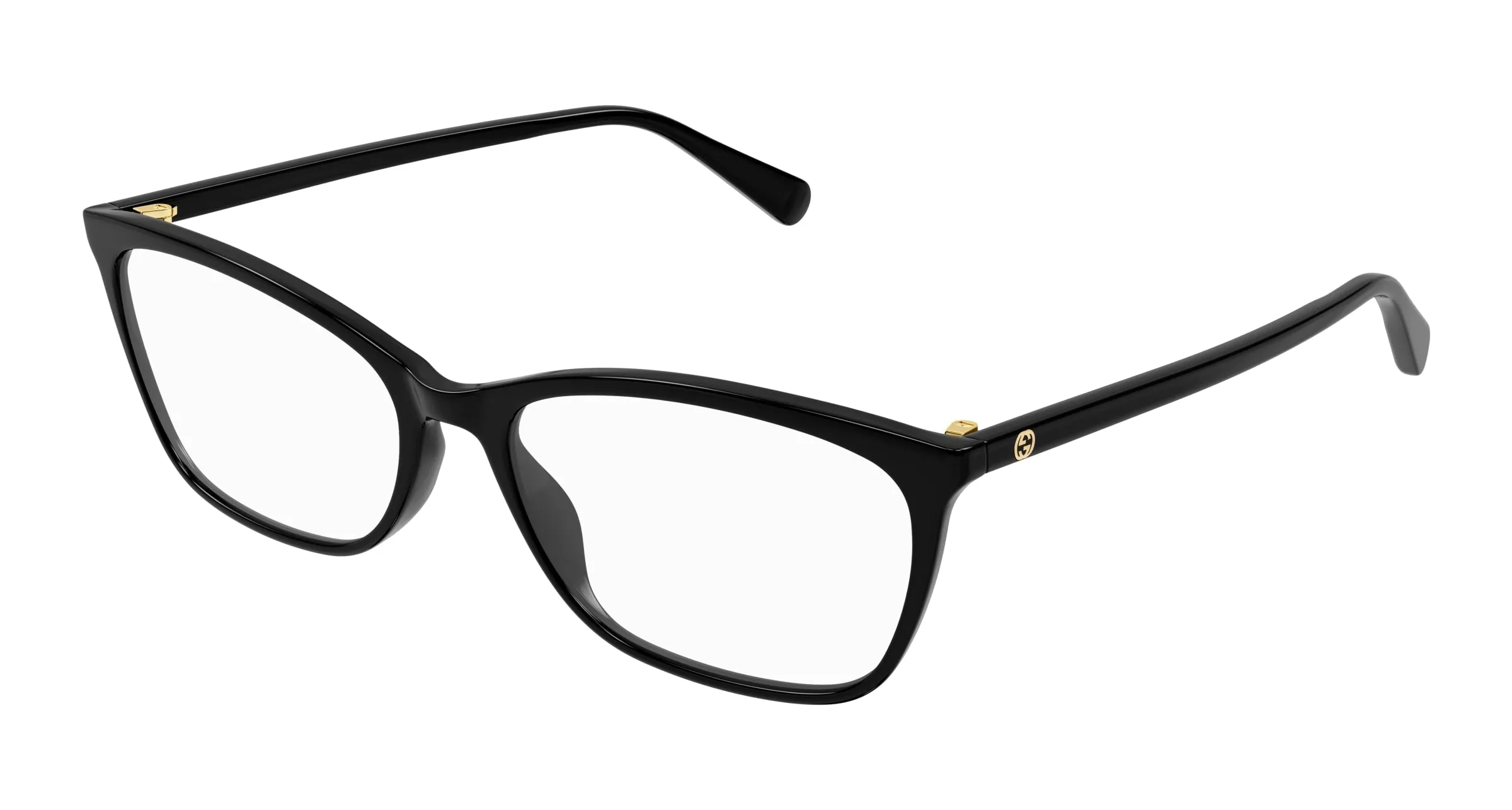 Gucci GG1930O 001 Montature da vista Acetato Nero Trasparente Squadrata - immagine 1