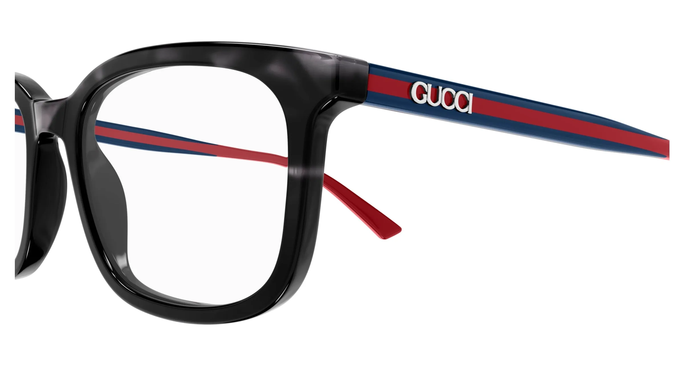 Gucci GG1928O 004 Montature da vista Acetato Havana Trasparente Squadrata - immagine 3