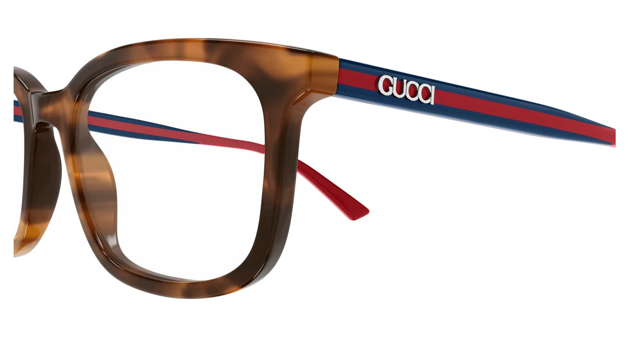 Gucci GG1928O 003 Montature da vista Acetato Havana Trasparente Squadrata - immagine 3