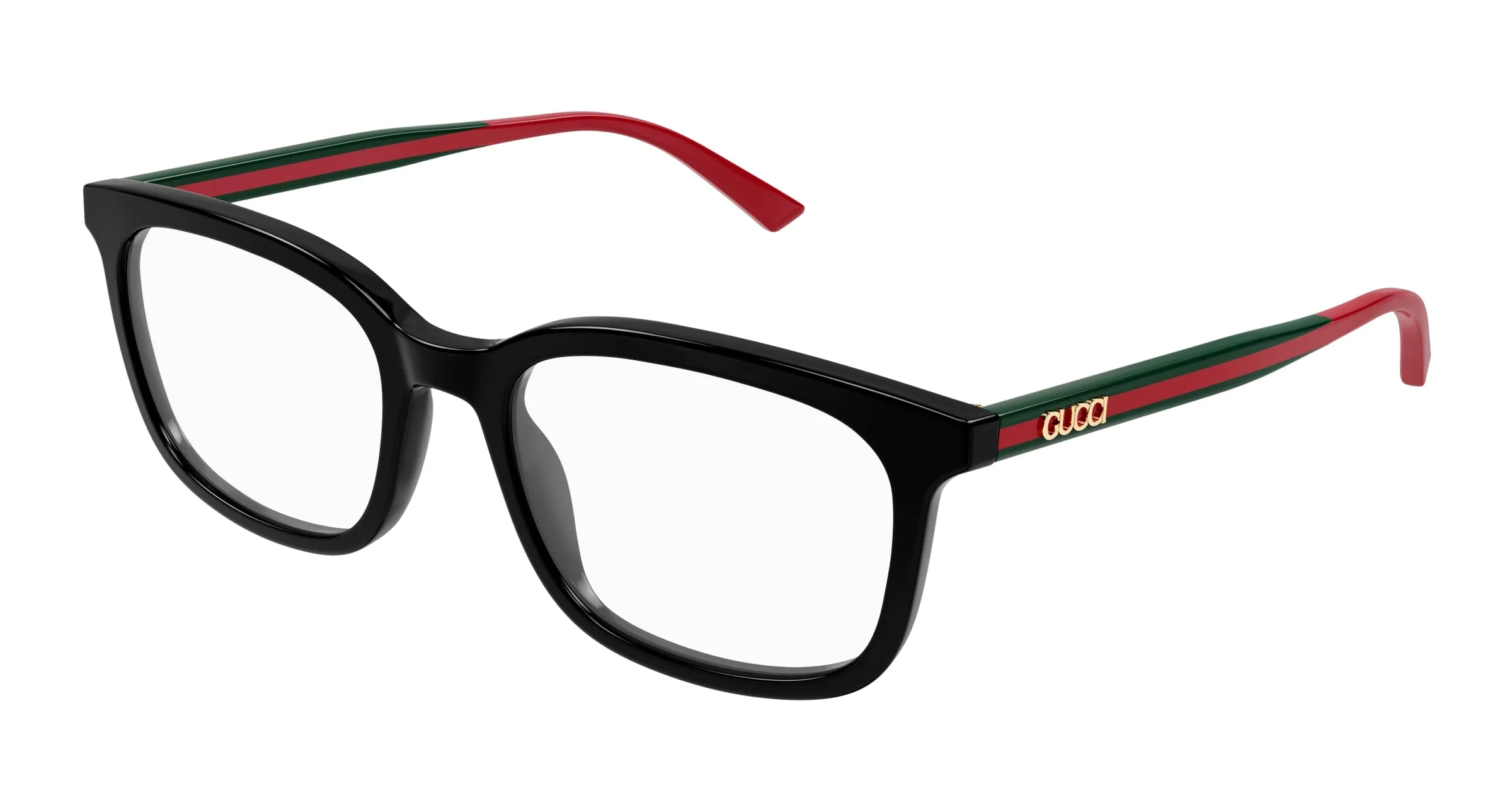 Gucci GG1928O 001 Montature da vista Acetato Nero Trasparente Squadrata - immagine 1