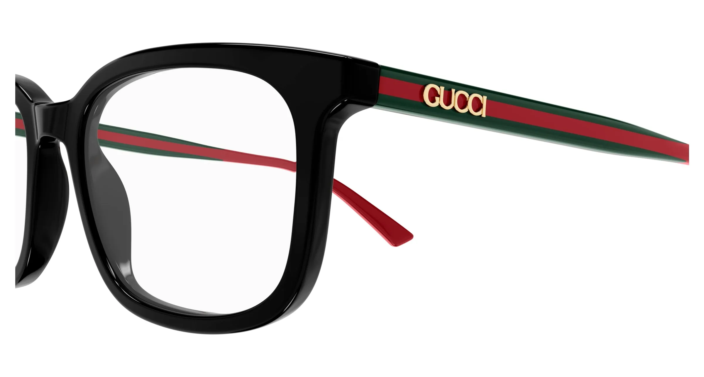 Gucci GG1928O 001 Montature da vista Acetato Nero Trasparente Squadrata - immagine 3