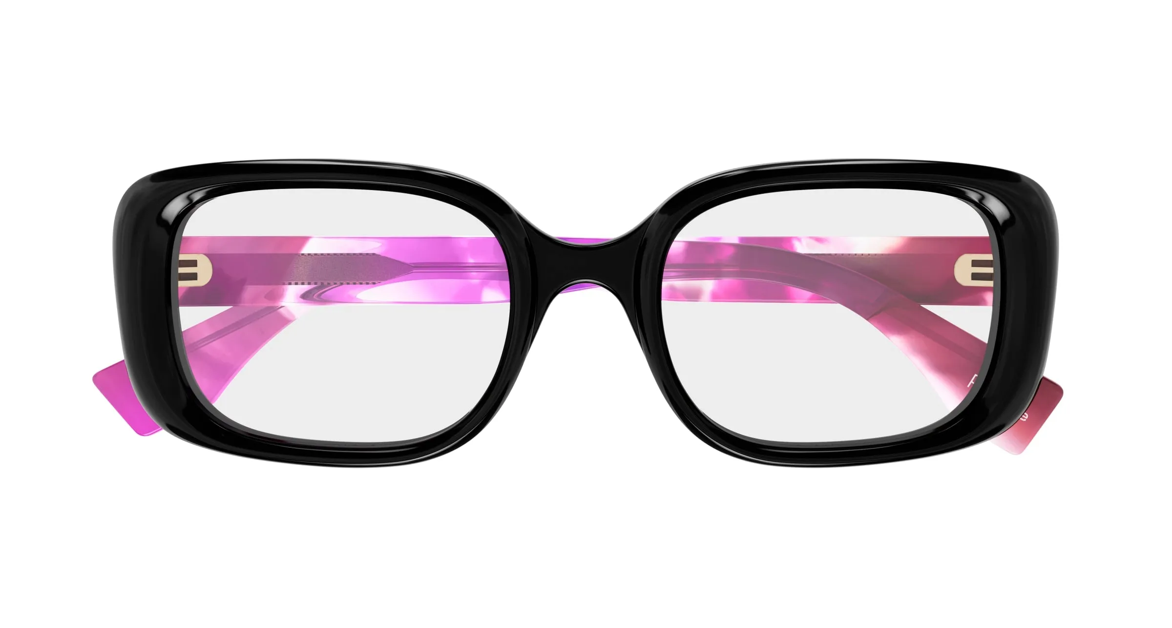 Gucci GG1908O 002 Montature da vista Acetato Nero Trasparente Squadrata - immagine 2