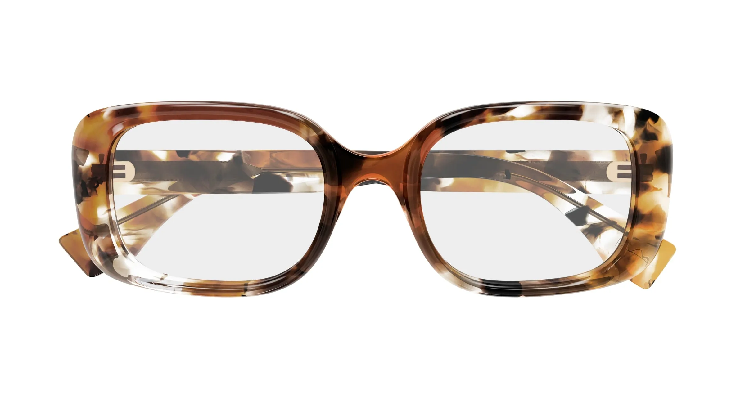 Gucci GG1908O 001 Montature da vista Acetato Marrone Trasparente Squadrata - immagine 2