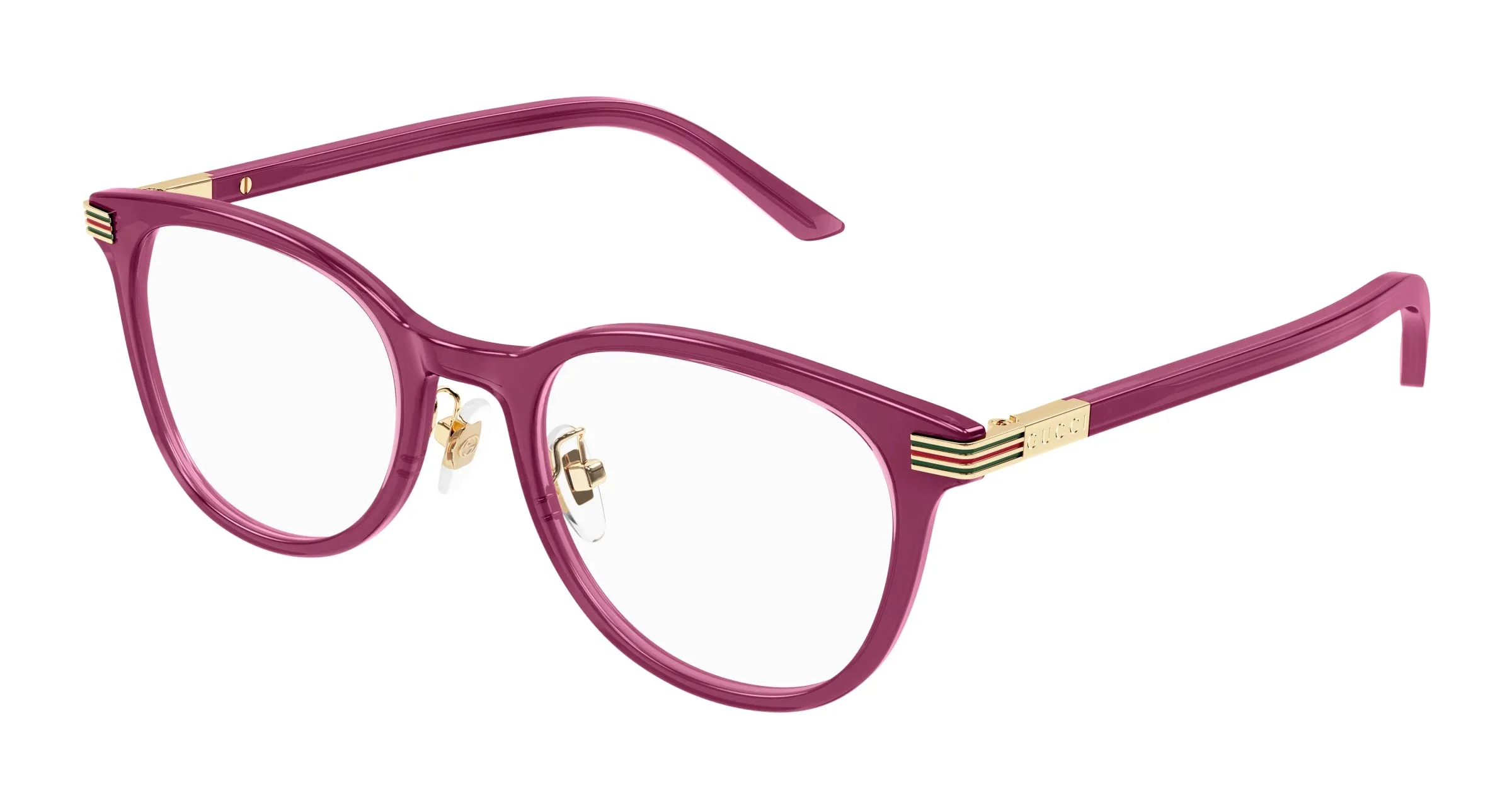 Gucci GG1905OJ 003 Montature da vista Acetato Bordeaux Trasparente Rotonda - immagine 1