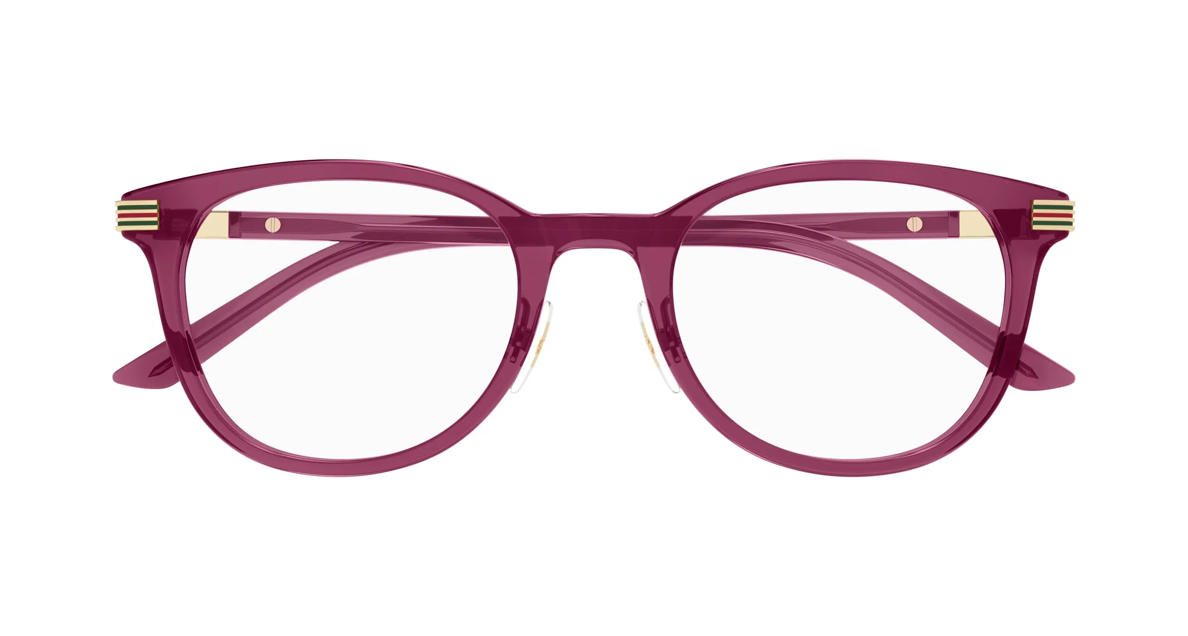 Gucci GG1905OJ 003 Montature da vista Acetato Bordeaux Trasparente Rotonda - immagine 2