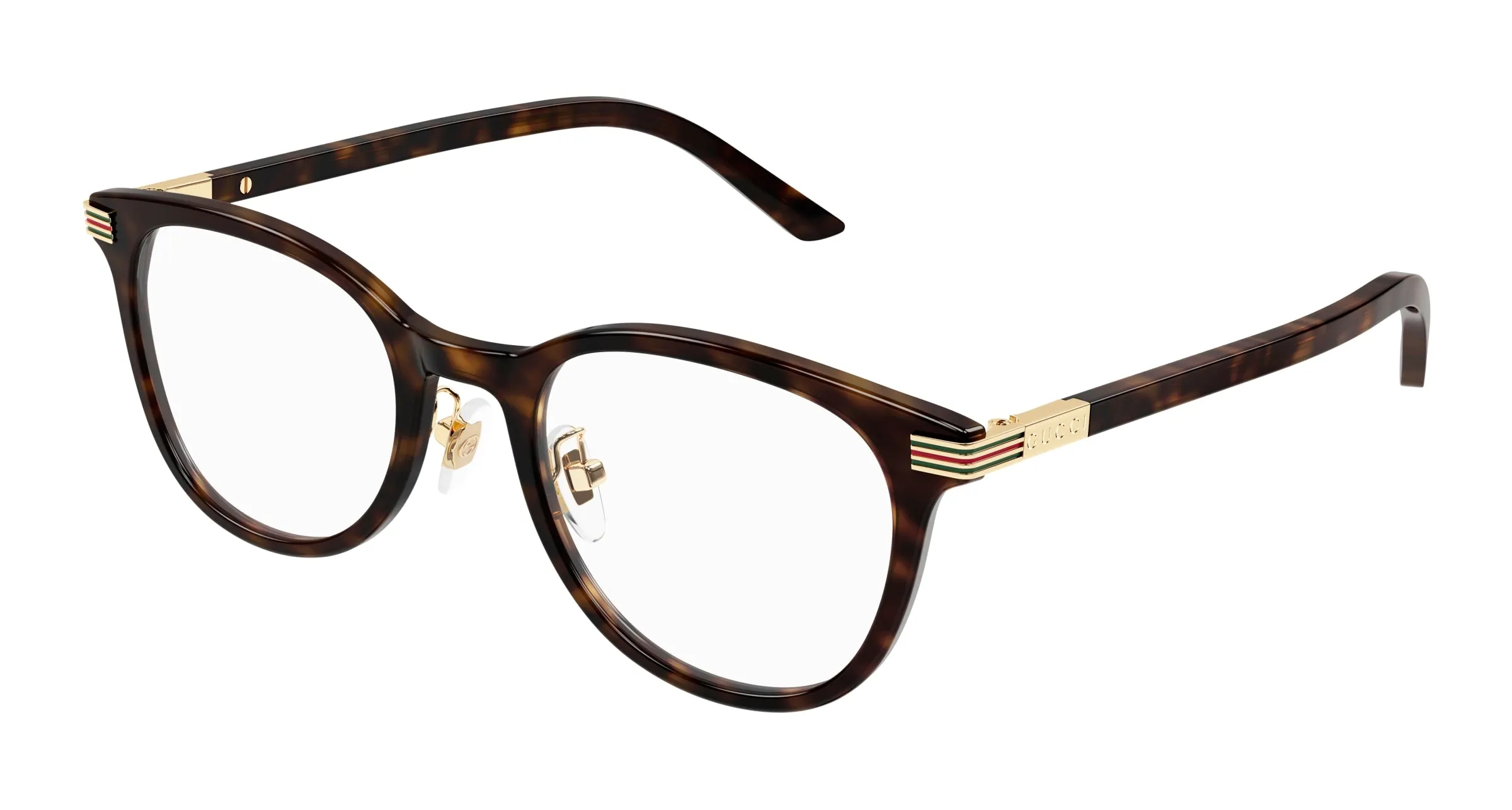 Gucci GG1905OJ 002 Montature da vista Acetato Havana Trasparente Rotonda - immagine 1