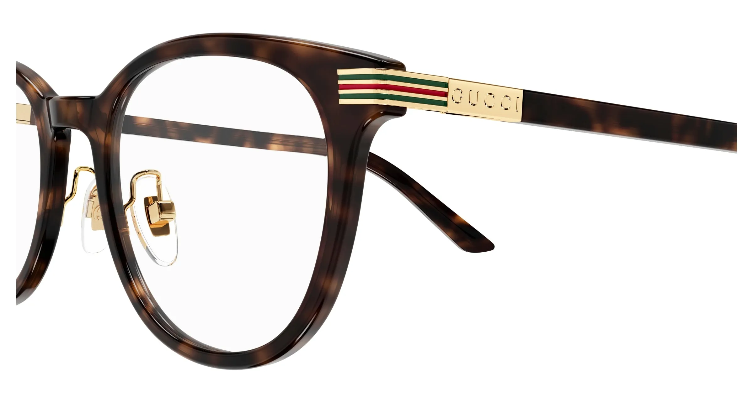 Gucci GG1905OJ 002 Montature da vista Acetato Havana Trasparente Rotonda - immagine 3