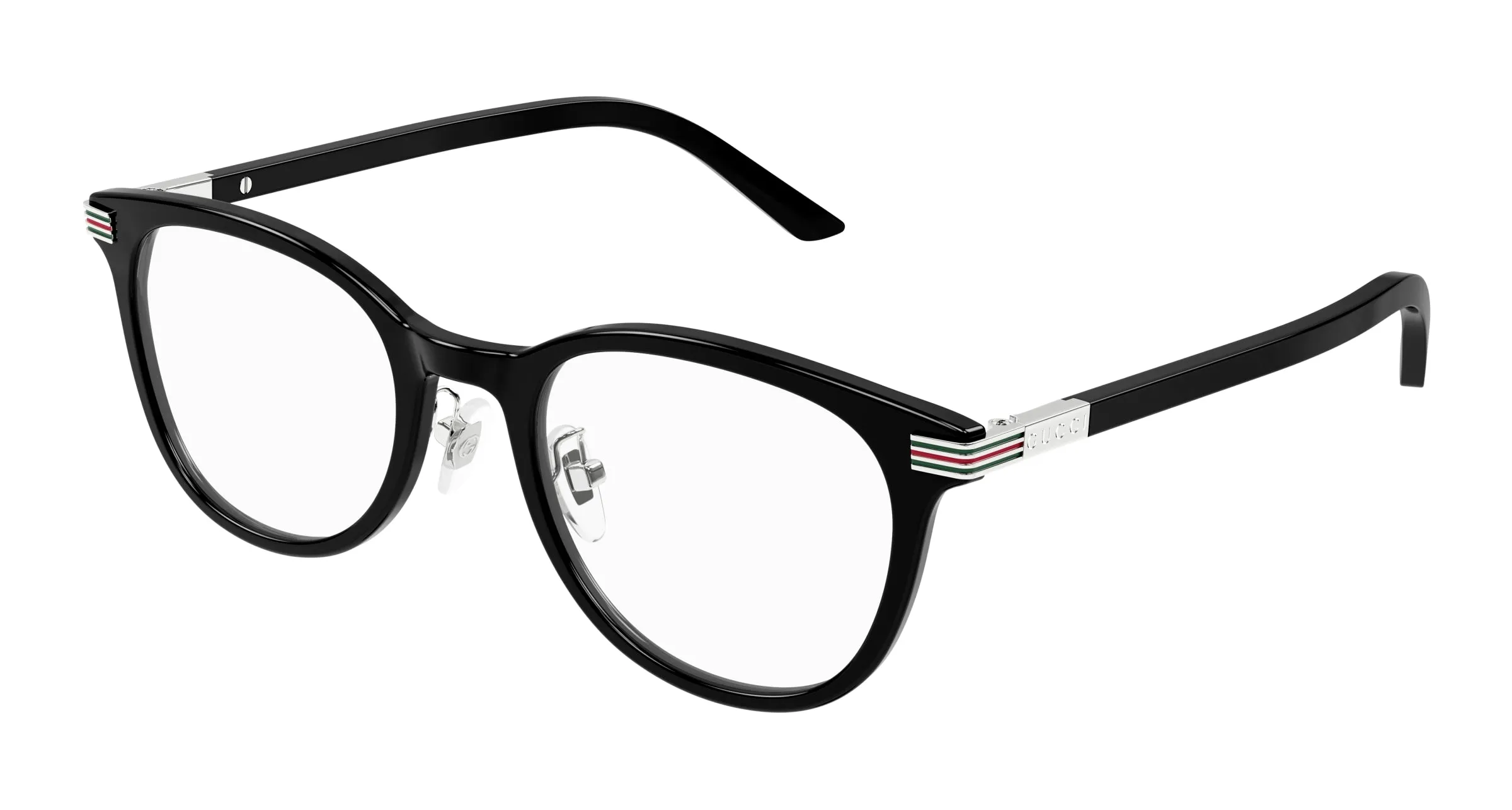 Gucci GG1905OJ 001 Montature da vista Acetato Nero Trasparente Rotonda - immagine 1