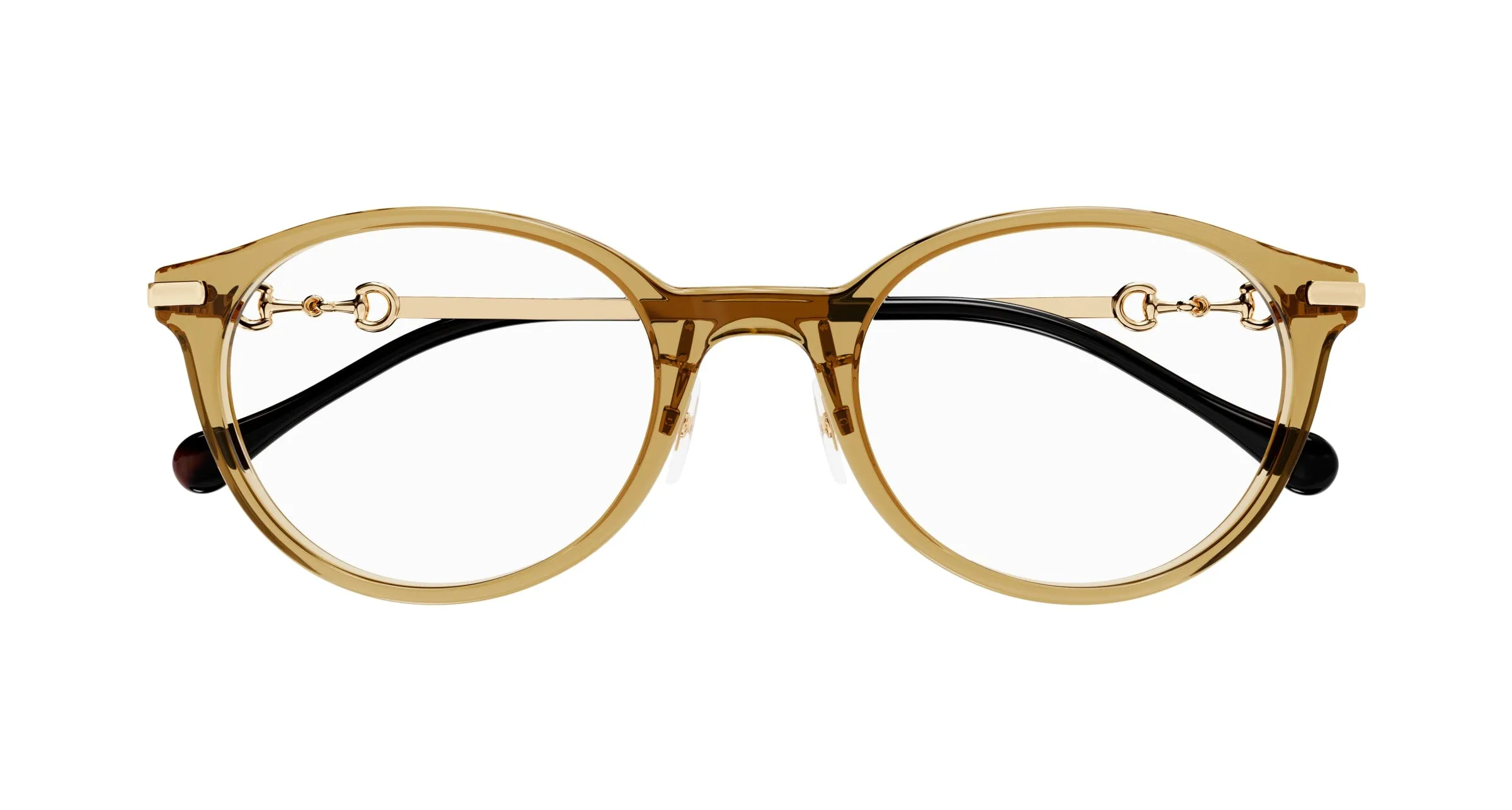 Gucci GG1904OJ 003 Montature da vista Acetato Giallo Trasparente Rotonda - immagine 2