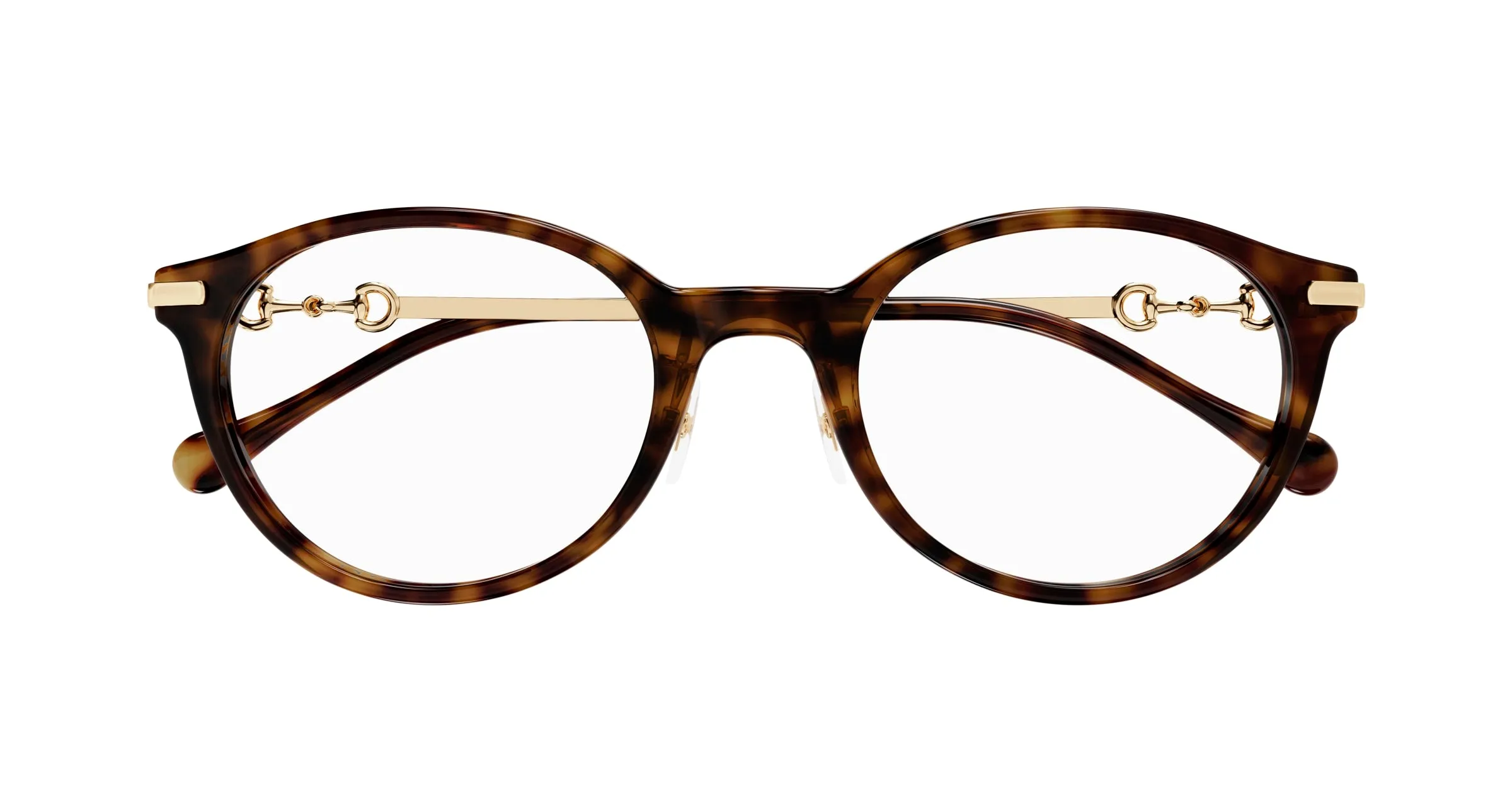 Gucci GG1904OJ 002 Montature da vista Acetato Havana Trasparente Rotonda - immagine 2