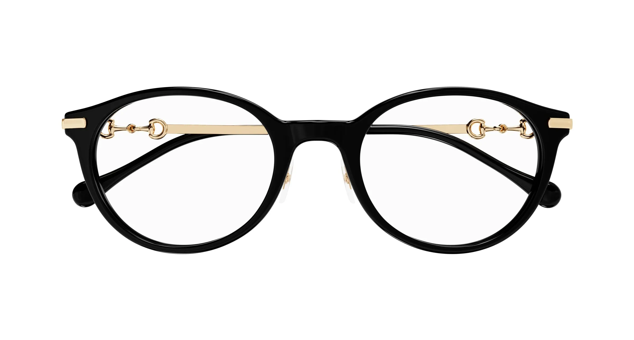 Gucci GG1904OJ 001 Montature da vista Acetato Nero Trasparente Rotonda - immagine 2