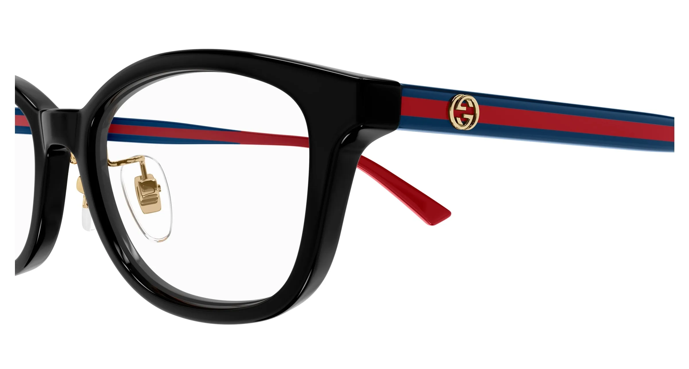 Gucci GG1903OJ 003 Montature da vista Acetato Nero Trasparente Squadrata - immagine 3