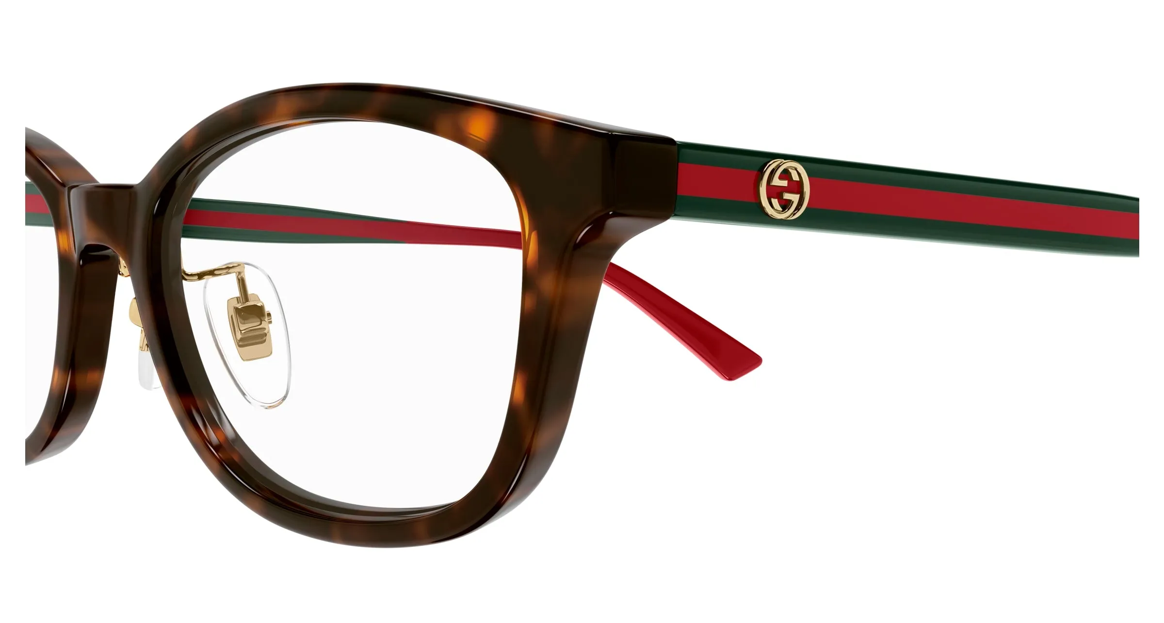 Gucci GG1903OJ 002 Montature da vista Acetato Havana Trasparente Squadrata - immagine 3