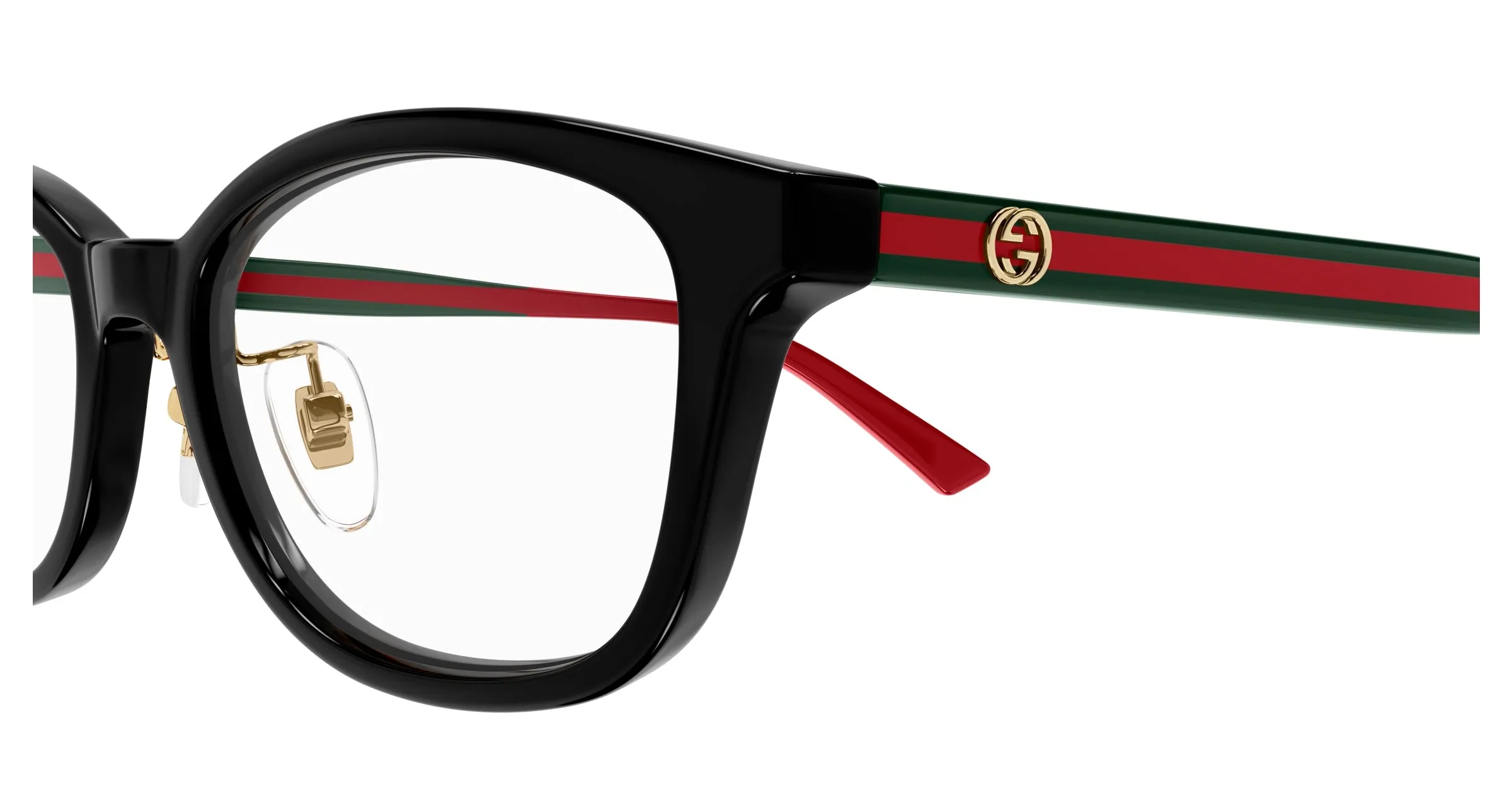 Gucci GG1903OJ 001 Montature da vista Acetato Nero Trasparente Squadrata - immagine 3