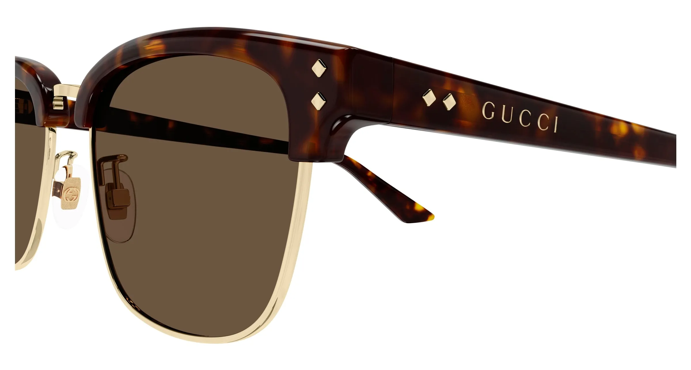 Gucci GG1897SK 002 Occhiali da sole Acetato Havana Marrone Squadrata - immagine 3