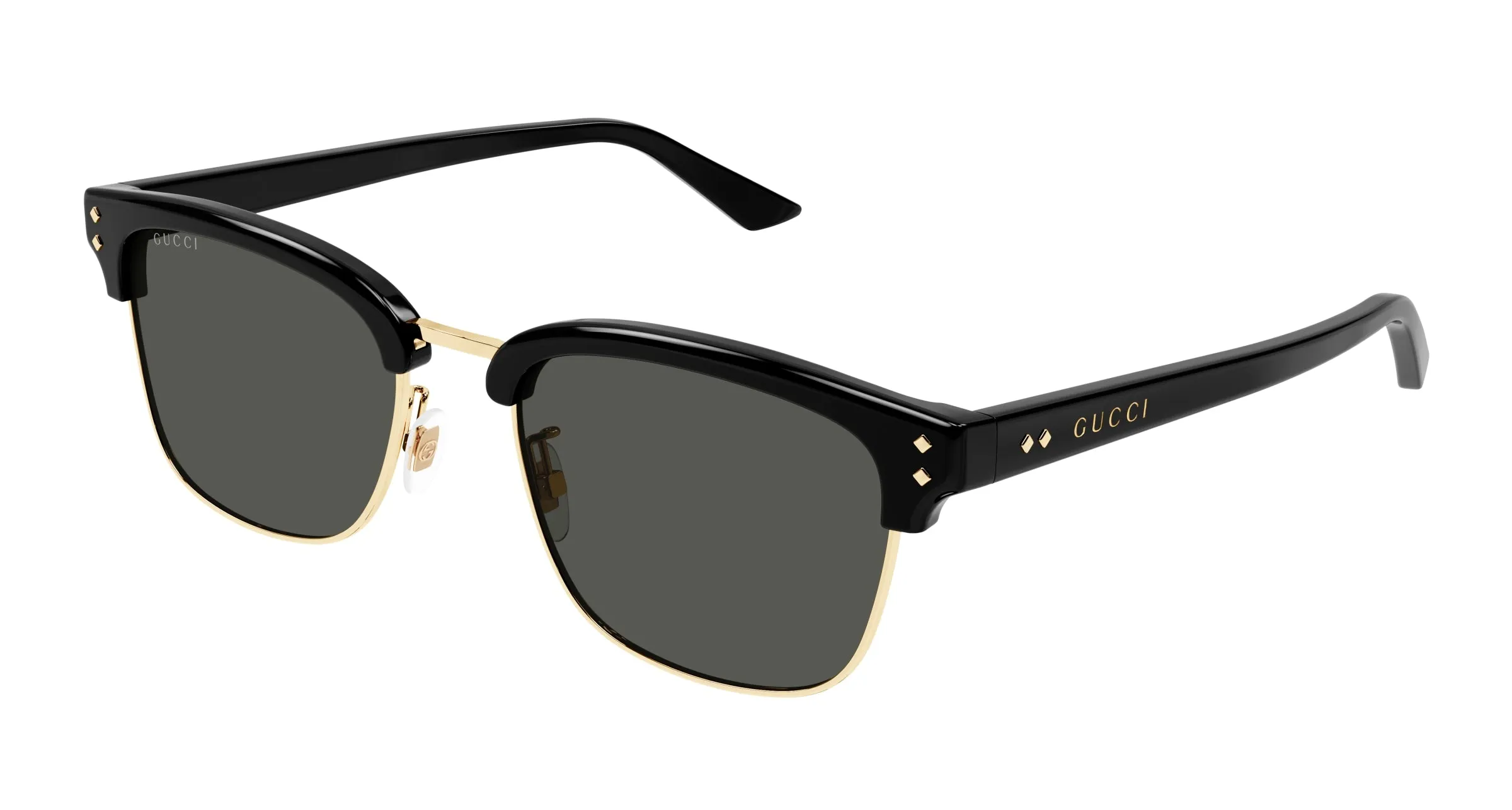 Gucci GG1897SK 001 Occhiali da sole Acetato Nero Grigio Squadrata - immagine 1