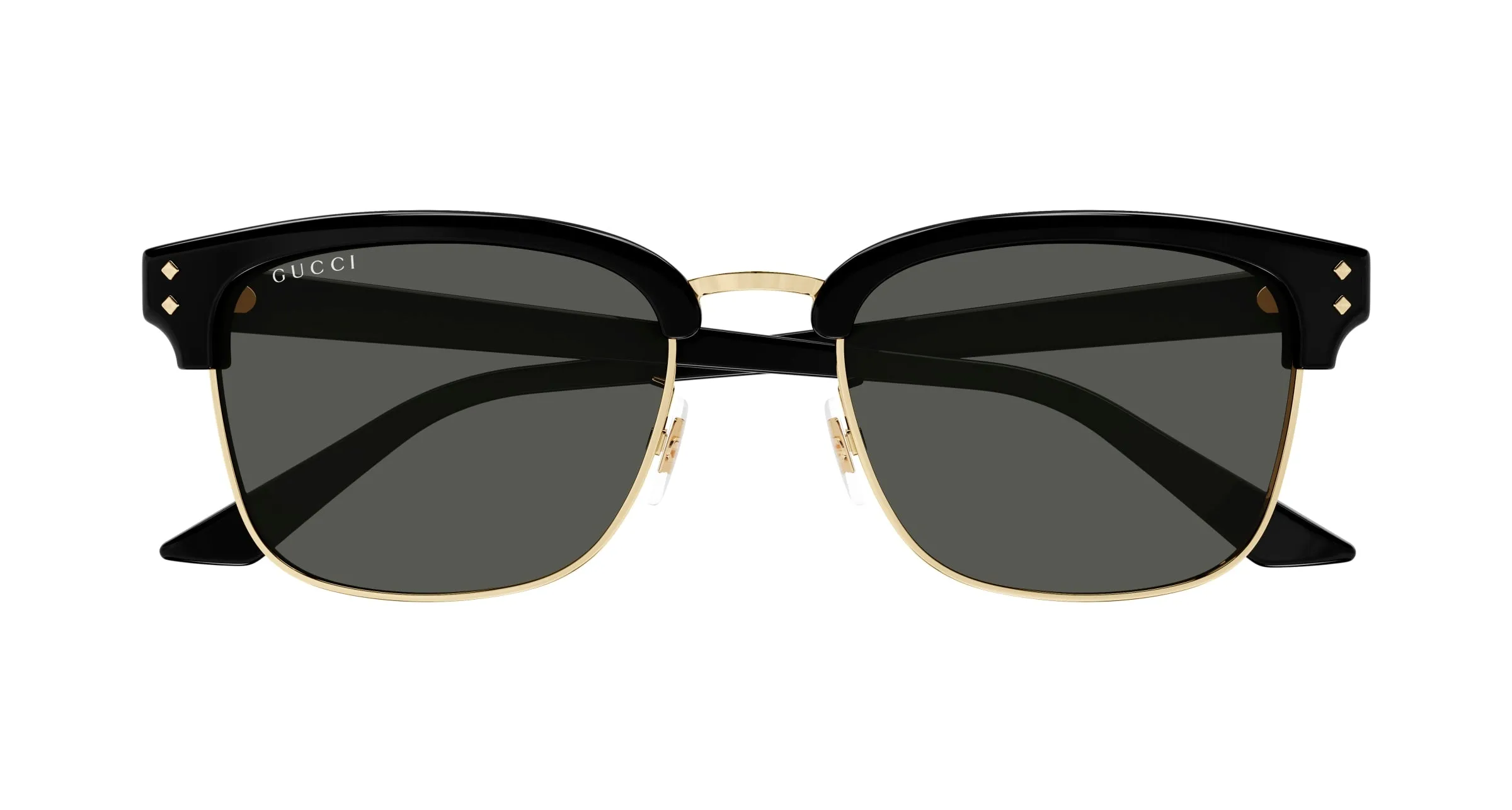 Gucci GG1897SK 001 Occhiali da sole Acetato Nero Grigio Squadrata - immagine 2