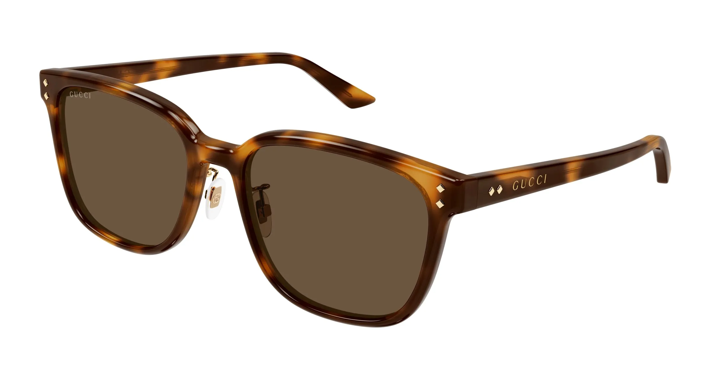 Gucci GG1896SK 002 Occhiali da sole Acetato Havana Marrone Squadrata - immagine 1