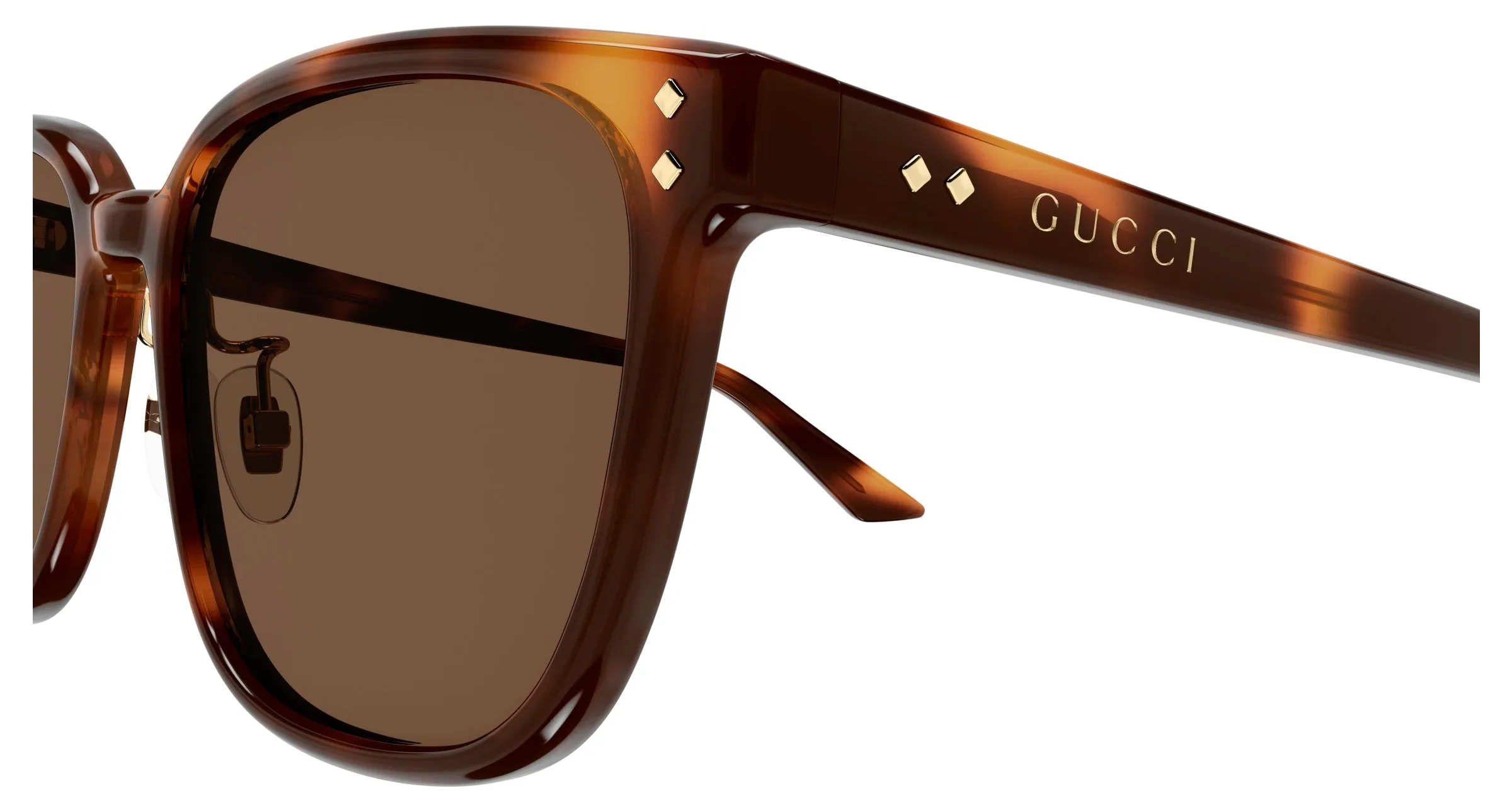 Gucci GG1896SK 002 Occhiali da sole Acetato Havana Marrone Squadrata - immagine 3