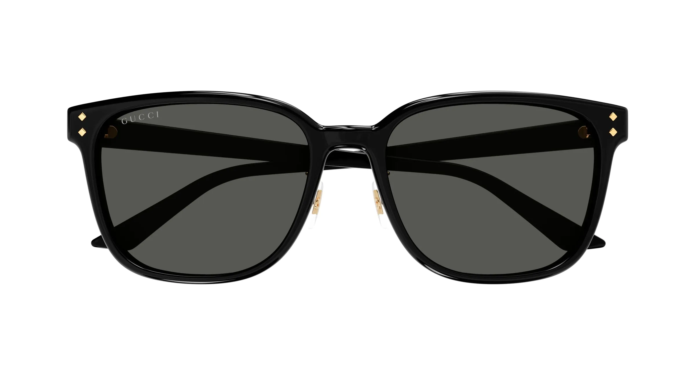 Gucci GG1896SK 001 Occhiali da sole Acetato Nero Grigio Squadrata - immagine 2
