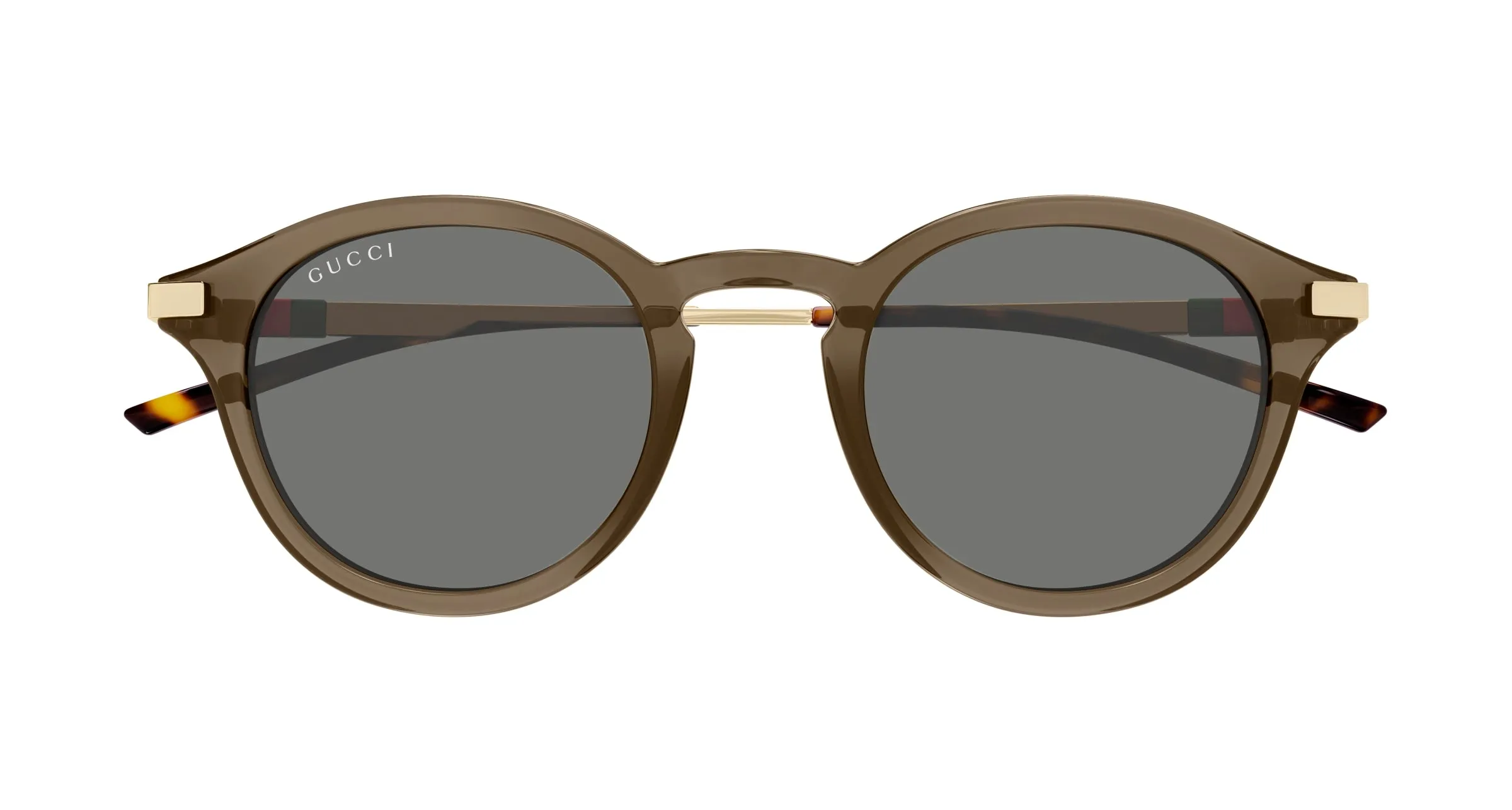 Gucci GG1890SA 004 Occhiali da sole Acetato Marrone Grigio Rotonda - immagine 2