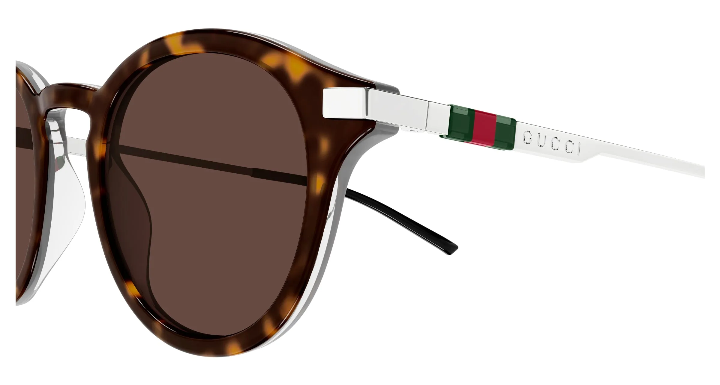Gucci GG1890SA 002 Occhiali da sole Acetato Havana Marrone Rotonda - immagine 3